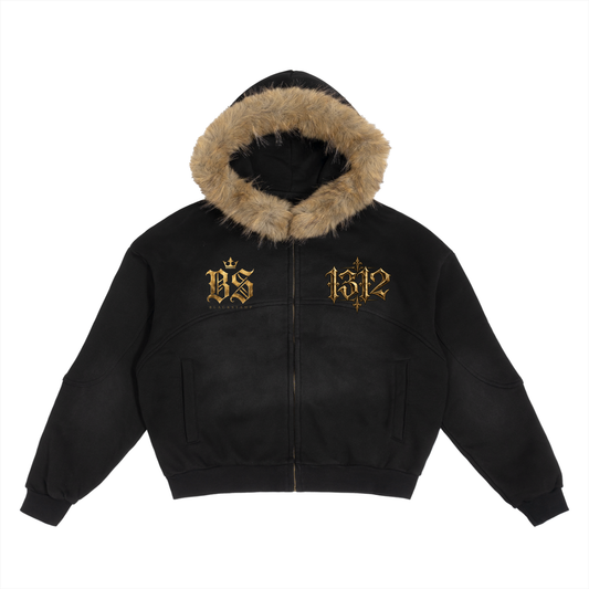 BlackStamp©™ Hoodie 002 – black oversized streetwear hoodie
