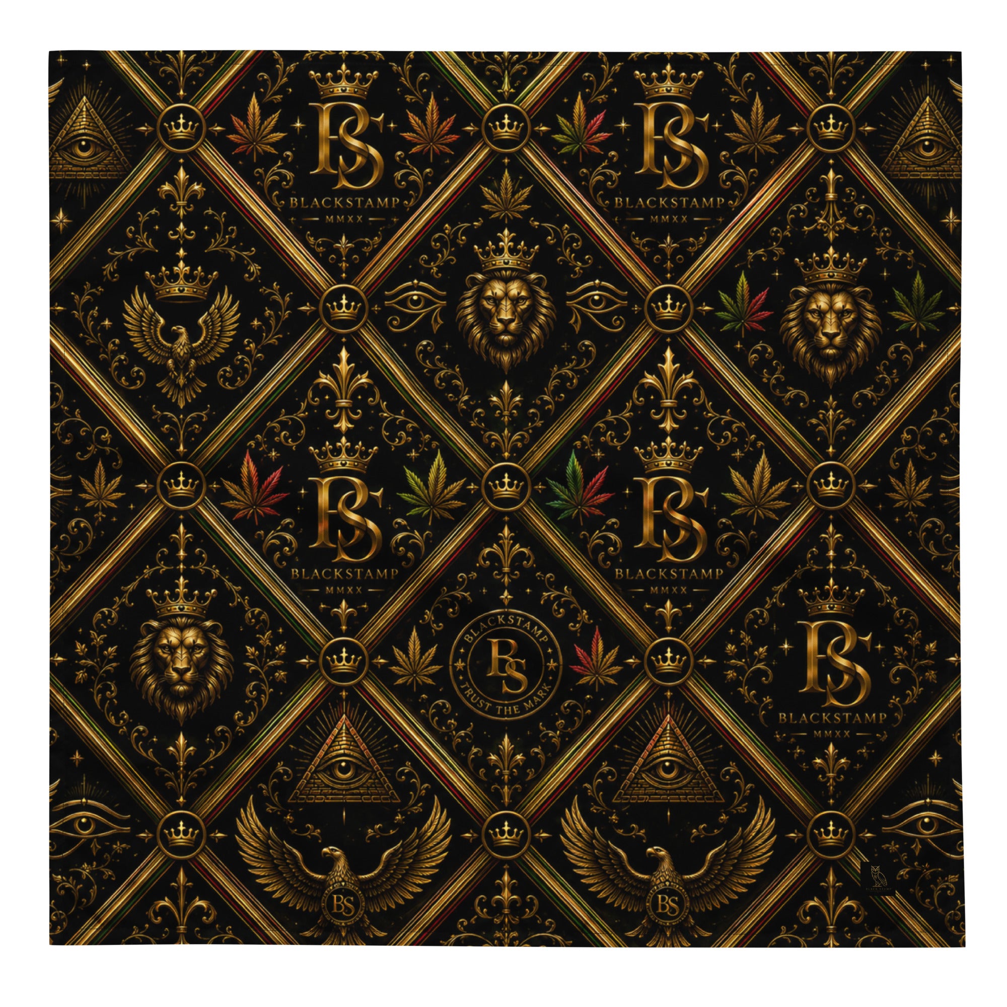 BlackStamp Ancient mythology All-over print bandana luxury streetwear, product image 4