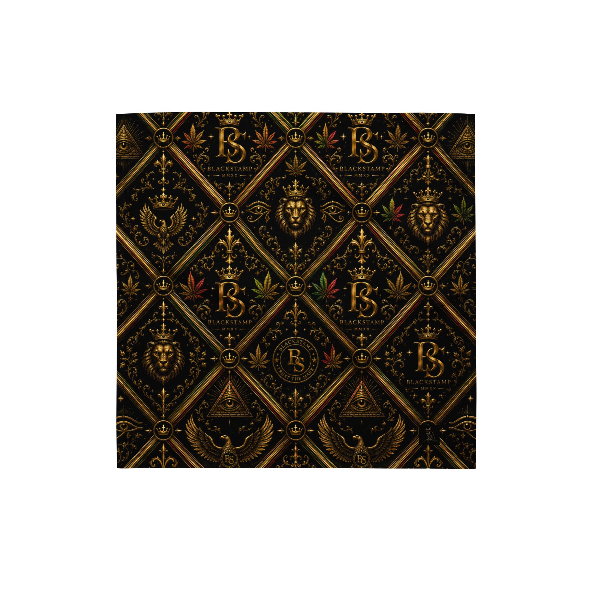 BlackStamp Ancient mythology All-over print bandana luxury streetwear, product image 2