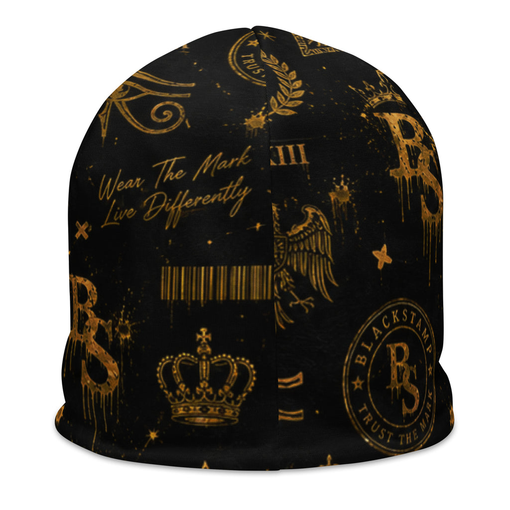 BlackStamp Eye of Chorus All-Over Print Beanie luxury streetwear, product image 2