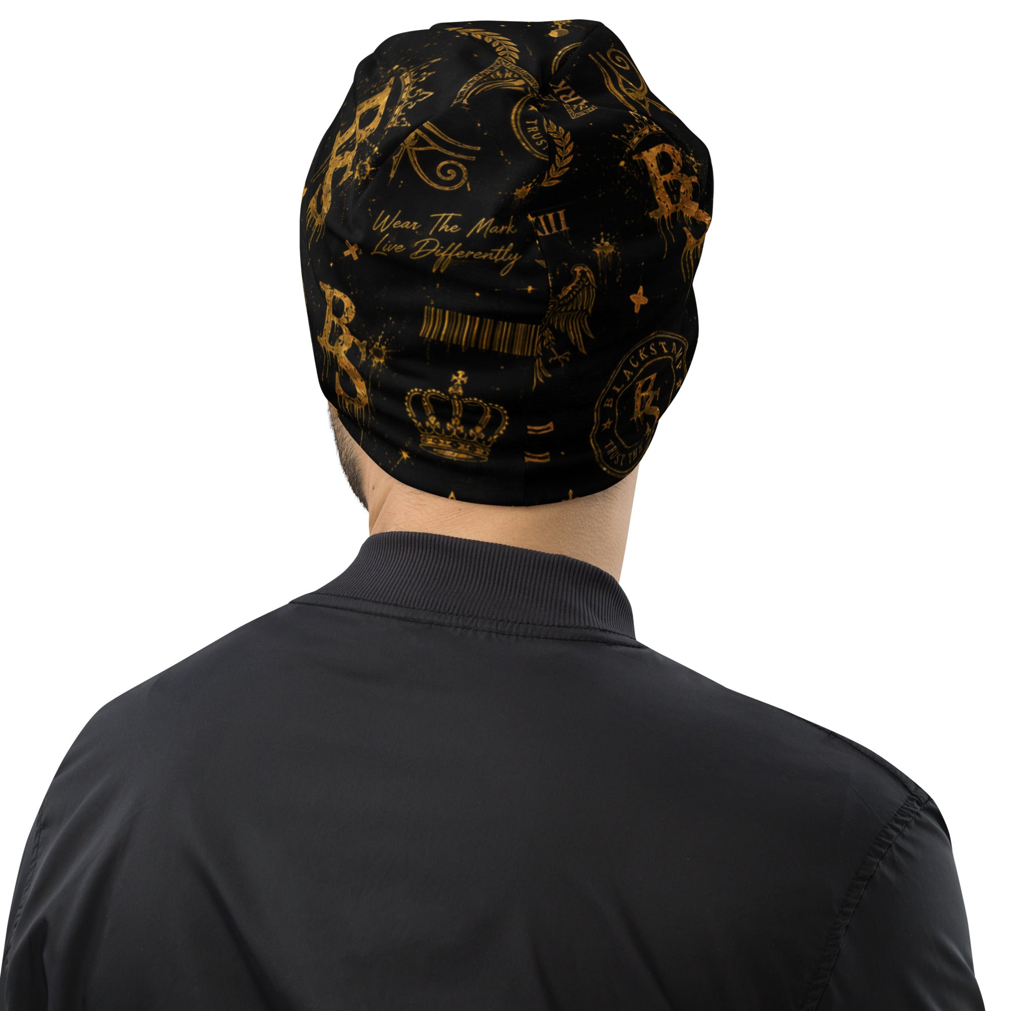 BlackStamp Eye of Chorus All-Over Print Beanie luxury streetwear, product image 10