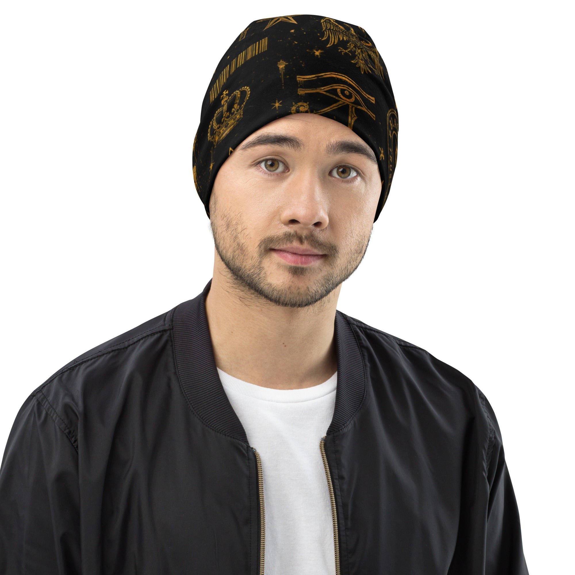 BlackStamp Eye of Chorus All-Over Print Beanie luxury streetwear, product image 7