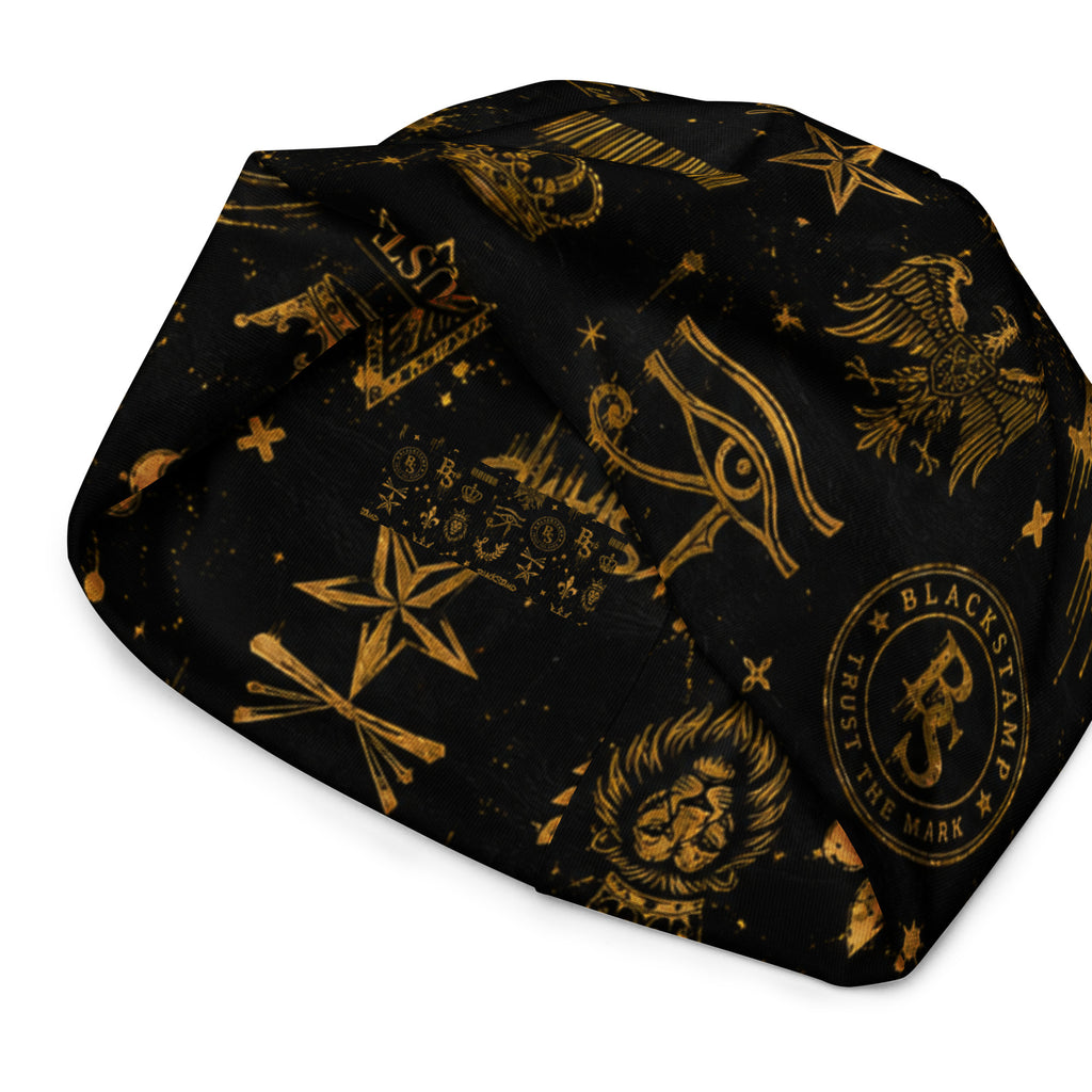 BlackStamp Eye of Chorus All-Over Print Beanie luxury streetwear, product image 6