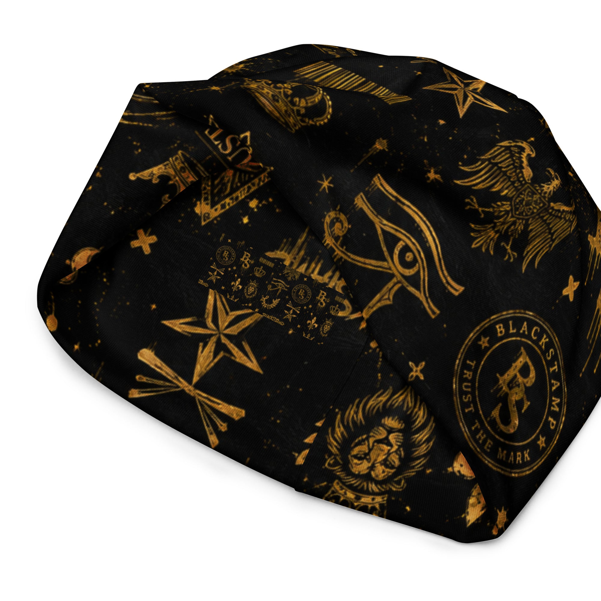BlackStamp Eye of Chorus All-Over Print Beanie luxury streetwear, product image 6