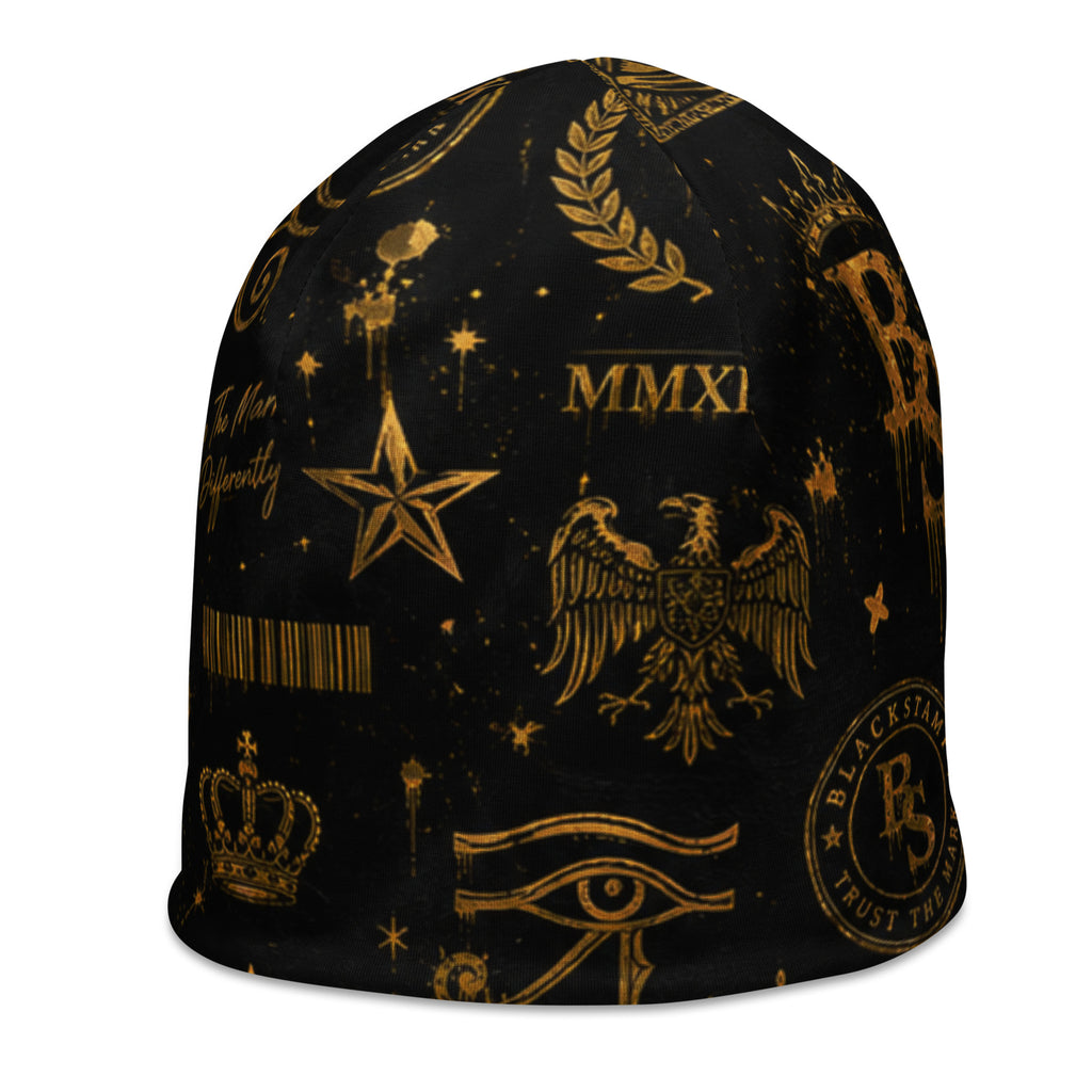 BlackStamp Eye of Chorus All-Over Print Beanie luxury streetwear, product image 4