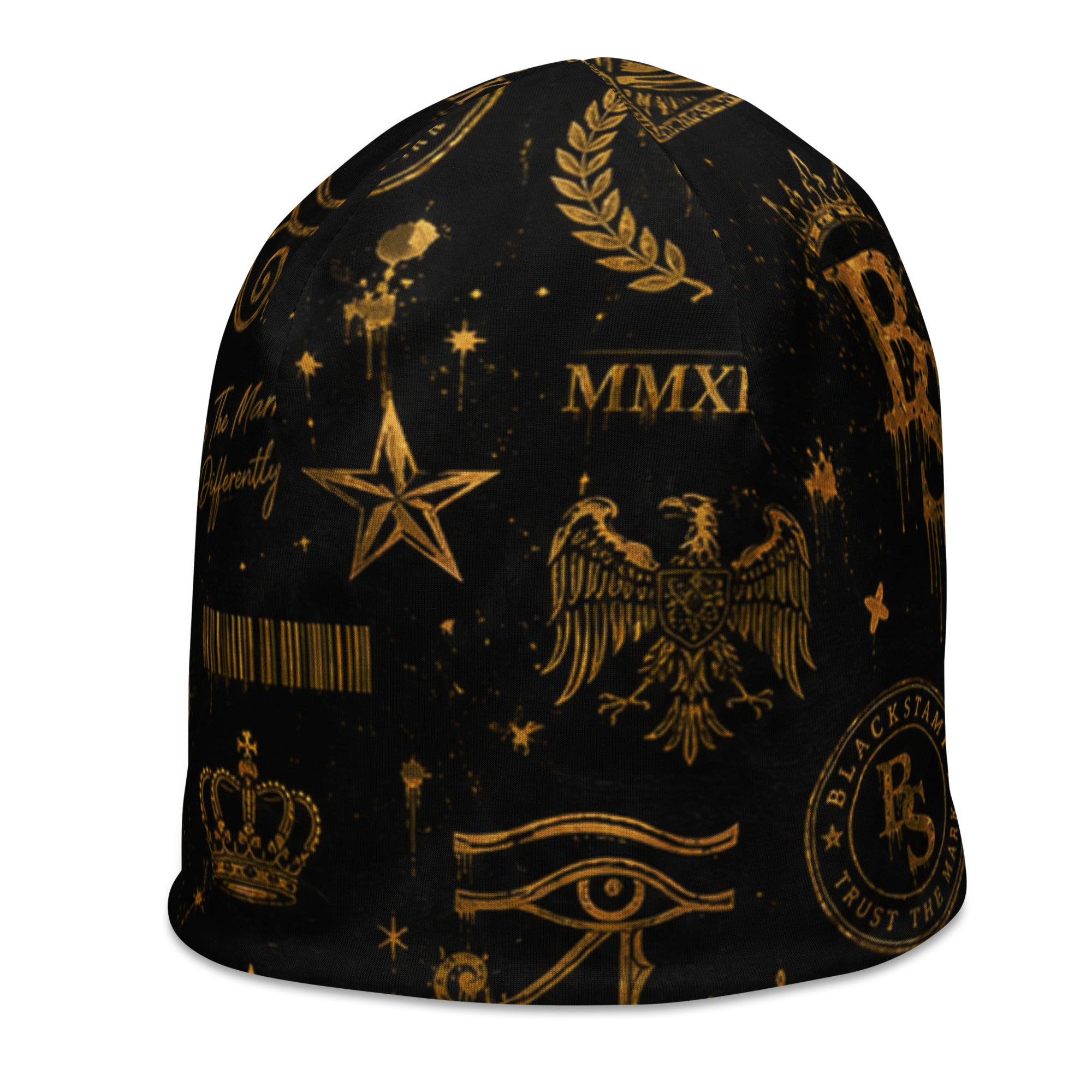 BlackStamp Eye of Chorus All-Over Print Beanie luxury streetwear, product image 4