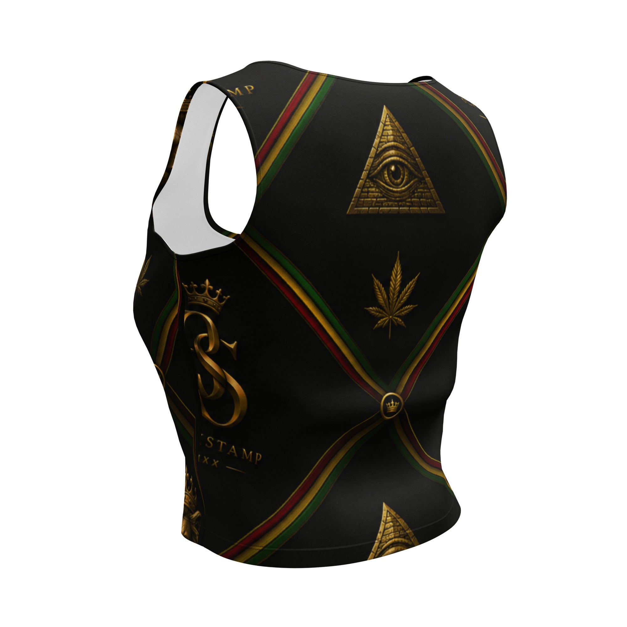 BlackStamp Rastafari Lion Crop Top luxury streetwear, product image 3