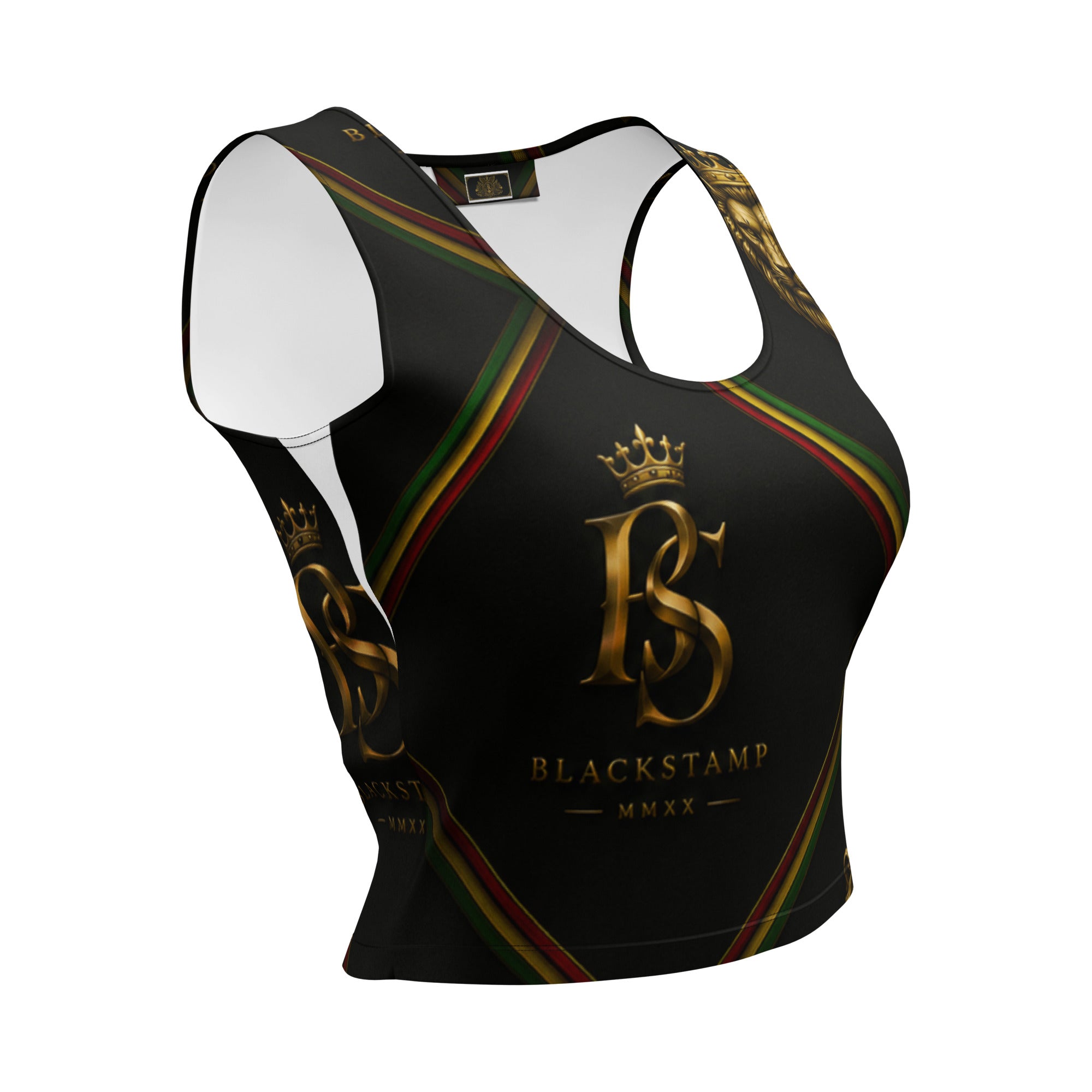 BlackStamp Rastafari Lion Crop Top luxury streetwear, product image 2