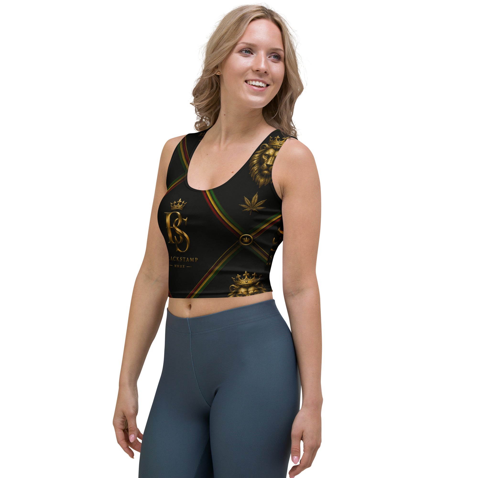 BlackStamp Rastafari Lion Crop Top luxury streetwear, product image 1
