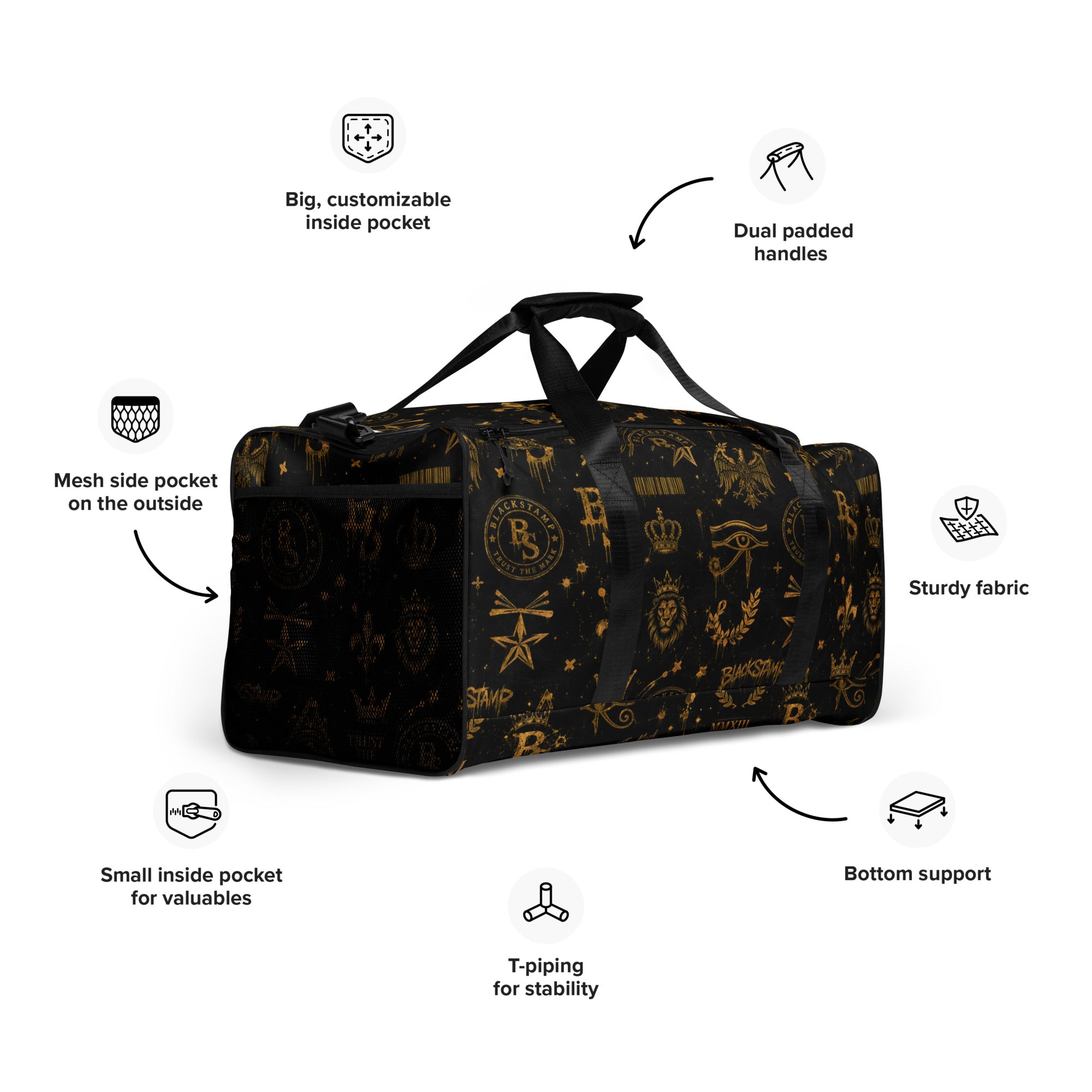 BlackStamp Eye of Chorus Duffle bag streetwear bag, product image 11