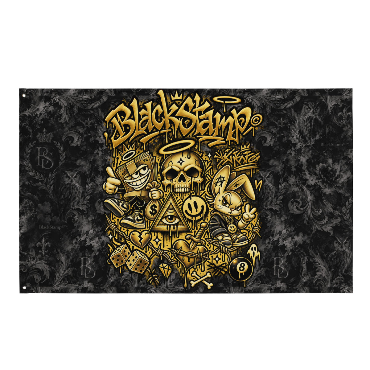BlackStamp©™ Flag 004 – Vorderansicht