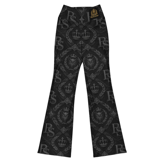 Schwarze Flare Leggings 003 von BlackStamp©™ – Vorderansicht