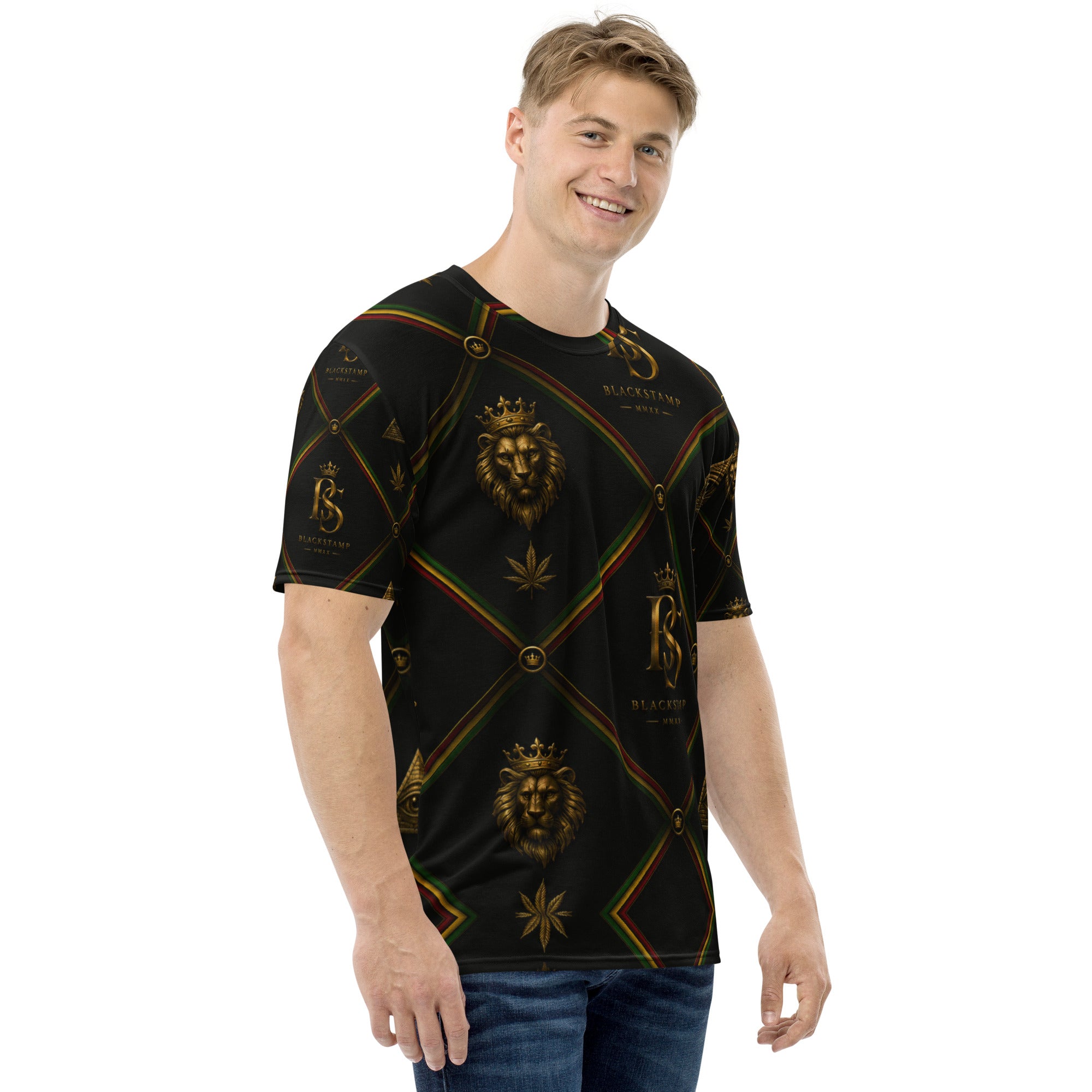 BlackStamp Rasta Lion Men's t-shirt graphic t-shirt, product image 6