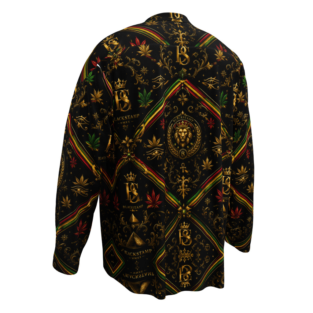 BlackStamp Rastafari Lion Recycled hockey fan jersey streetwear jersey, product image 3
