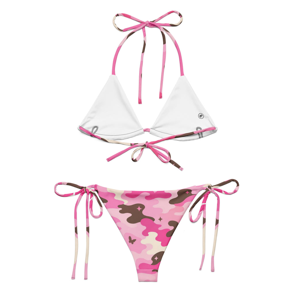 BlackStamp Pink Camouflage recycled string bikini designer bikini, product image 2