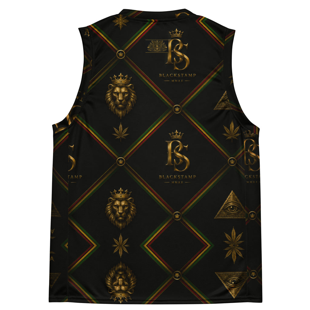 BlackStamp Rasta Lion Recycled unisex basketball jersey streetwear jersey, product image 9