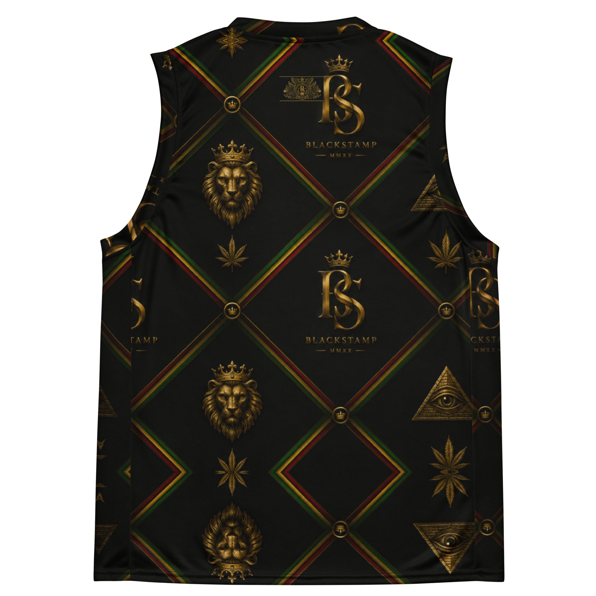BlackStamp Rasta Lion Recycled unisex basketball jersey streetwear jersey, product image 9