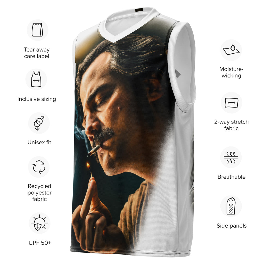 BlackStamp Pablo Escobar basketball jersey streetwear jersey, product image 5