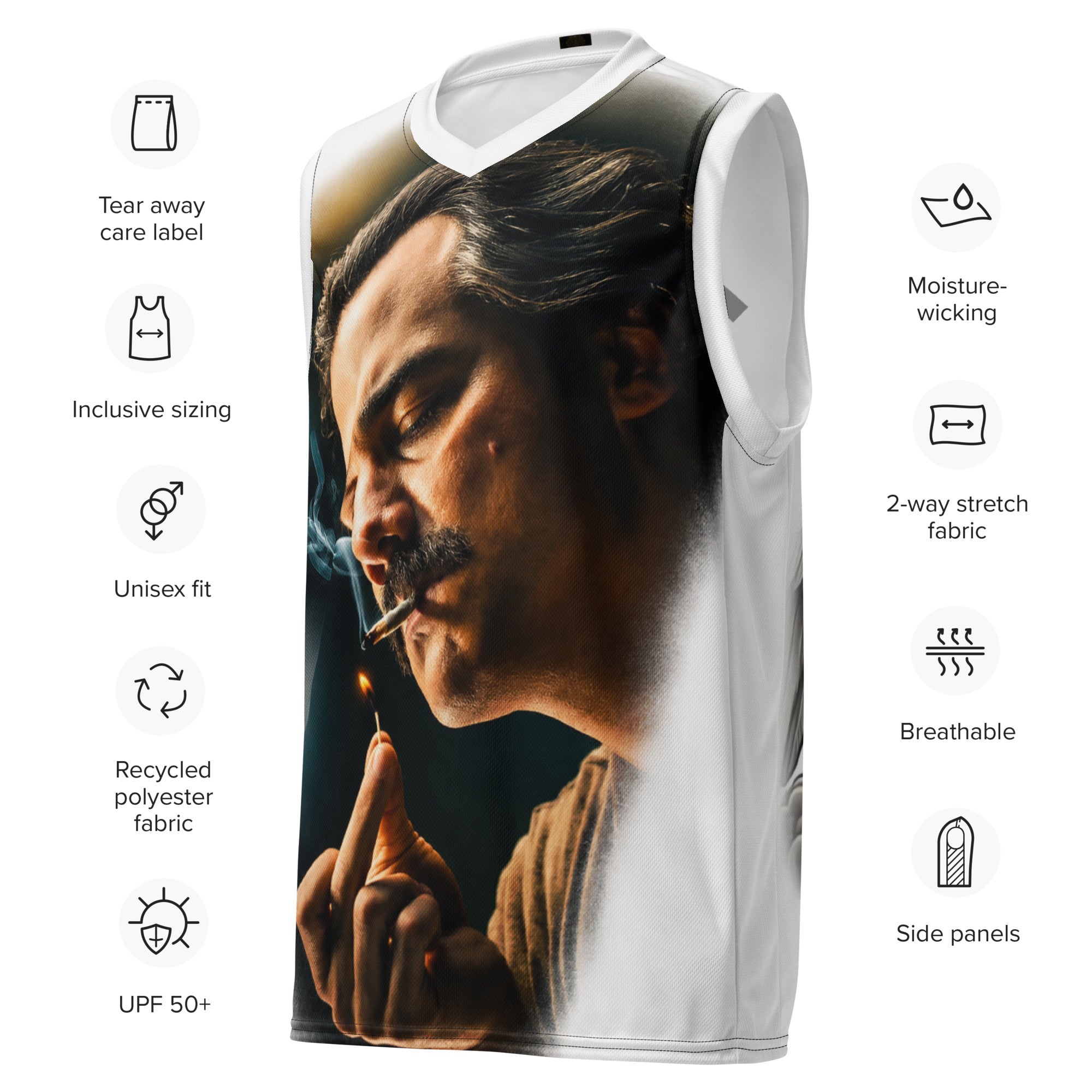 BlackStamp Pablo Escobar basketball jersey streetwear jersey, product image 5