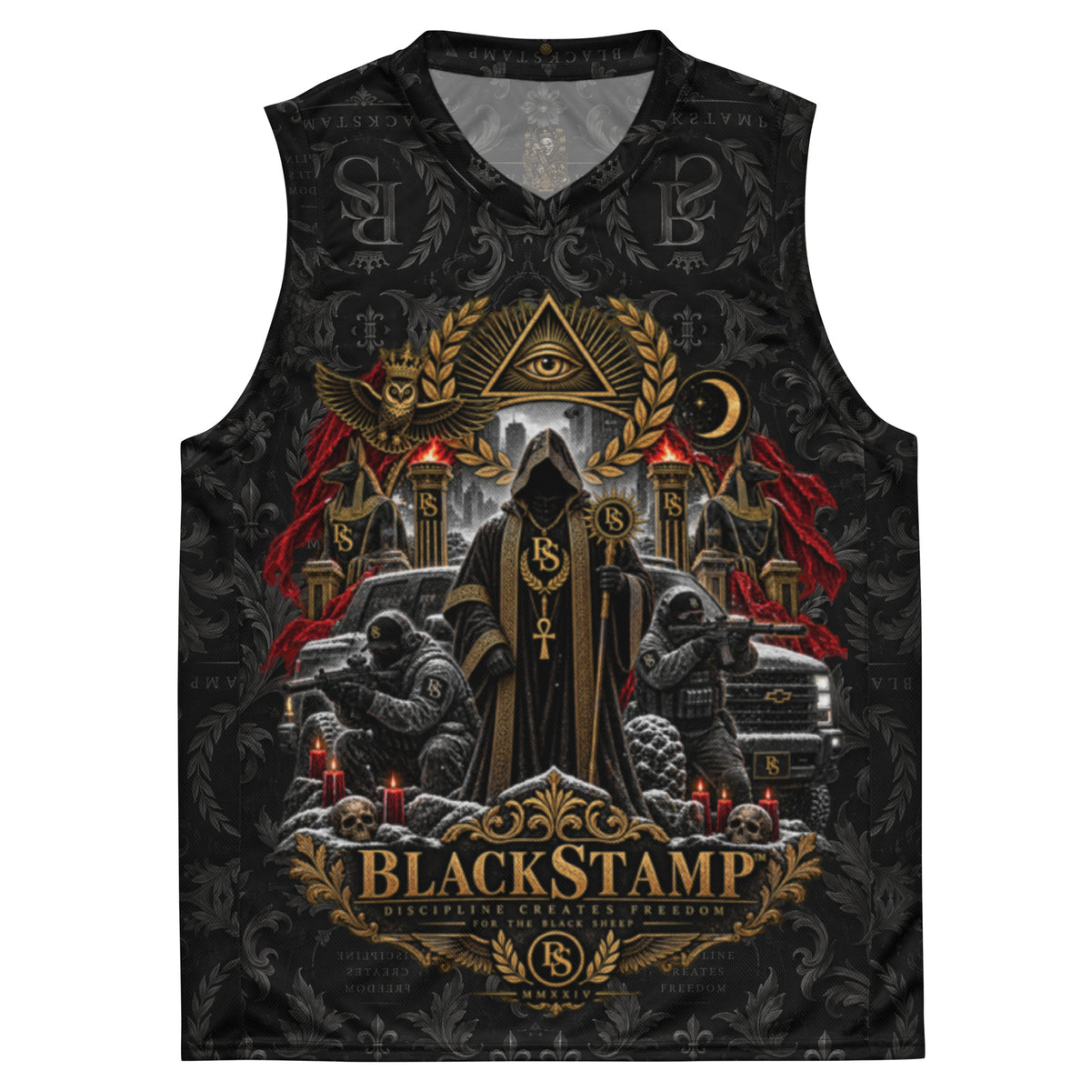 BlackStamp©™ Recycled Basketball Jersey 012 – Herren Basketball Jersey, Vorderansicht