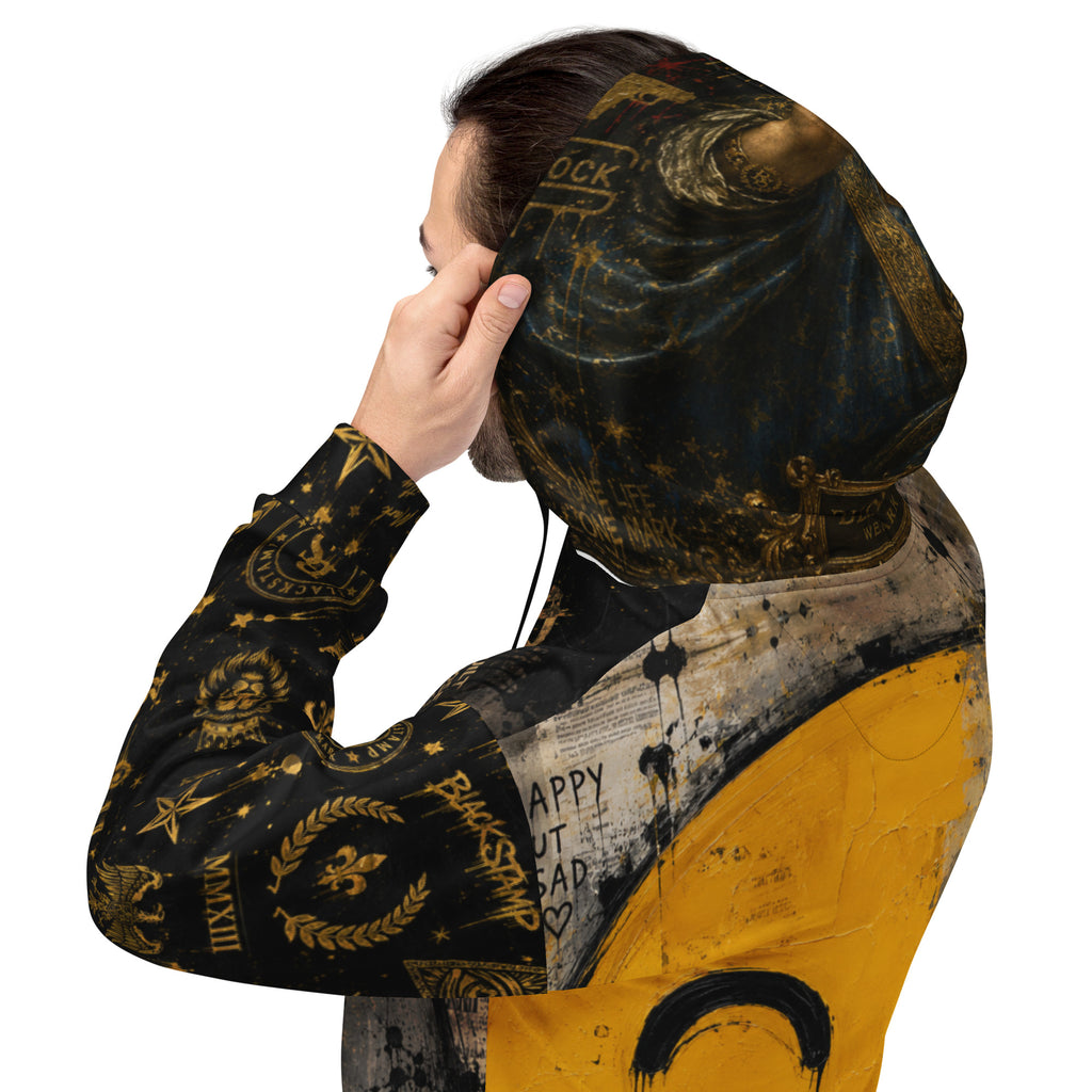 BlackStamp Two Faced Smiley Unisex Hoodie premium hoodie, product image 11