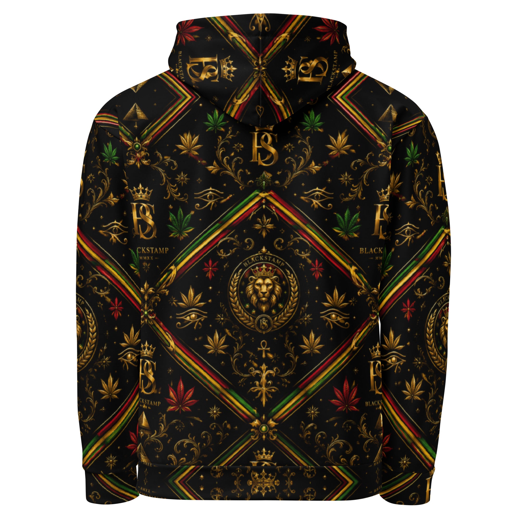 BlackStamp Rasta Lion Unisex Hoodie premium hoodie, product image 3