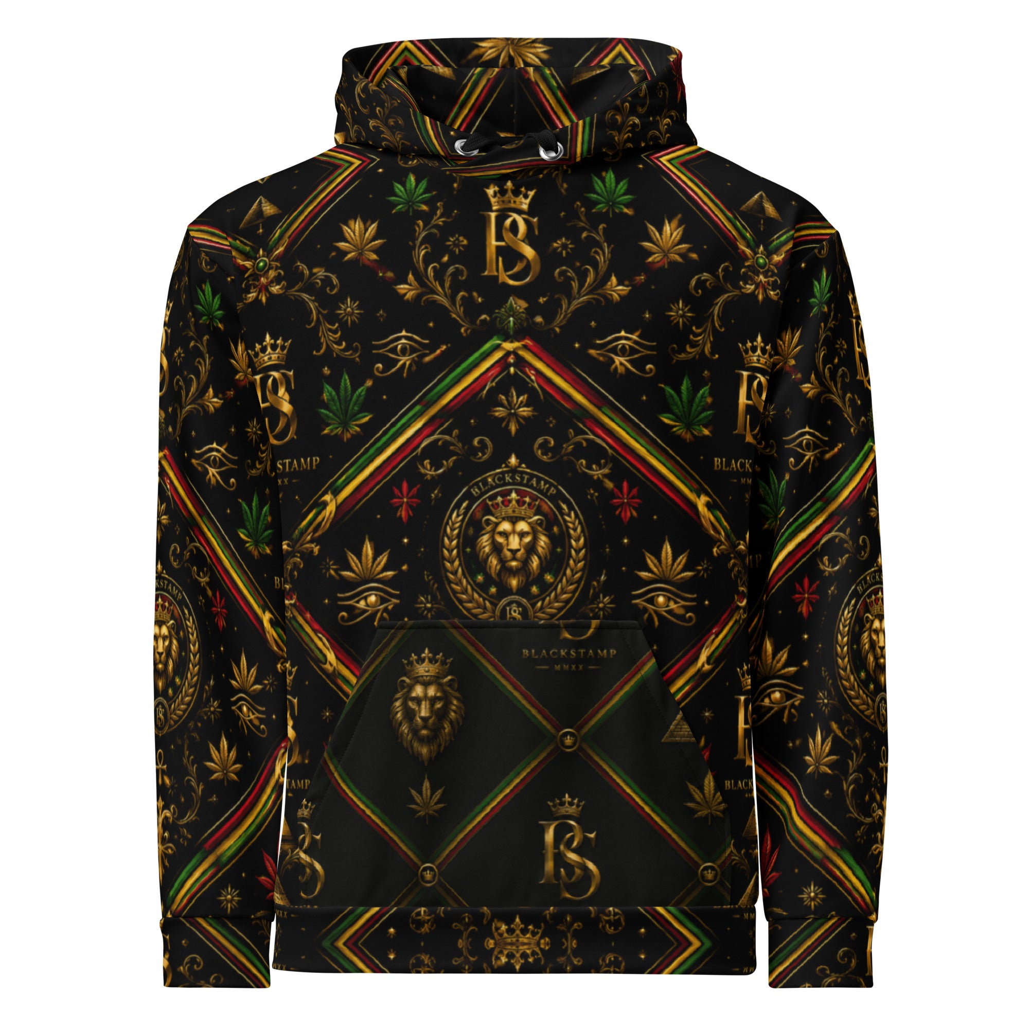 BlackStamp Rasta Lion Unisex Hoodie premium hoodie, product image 2