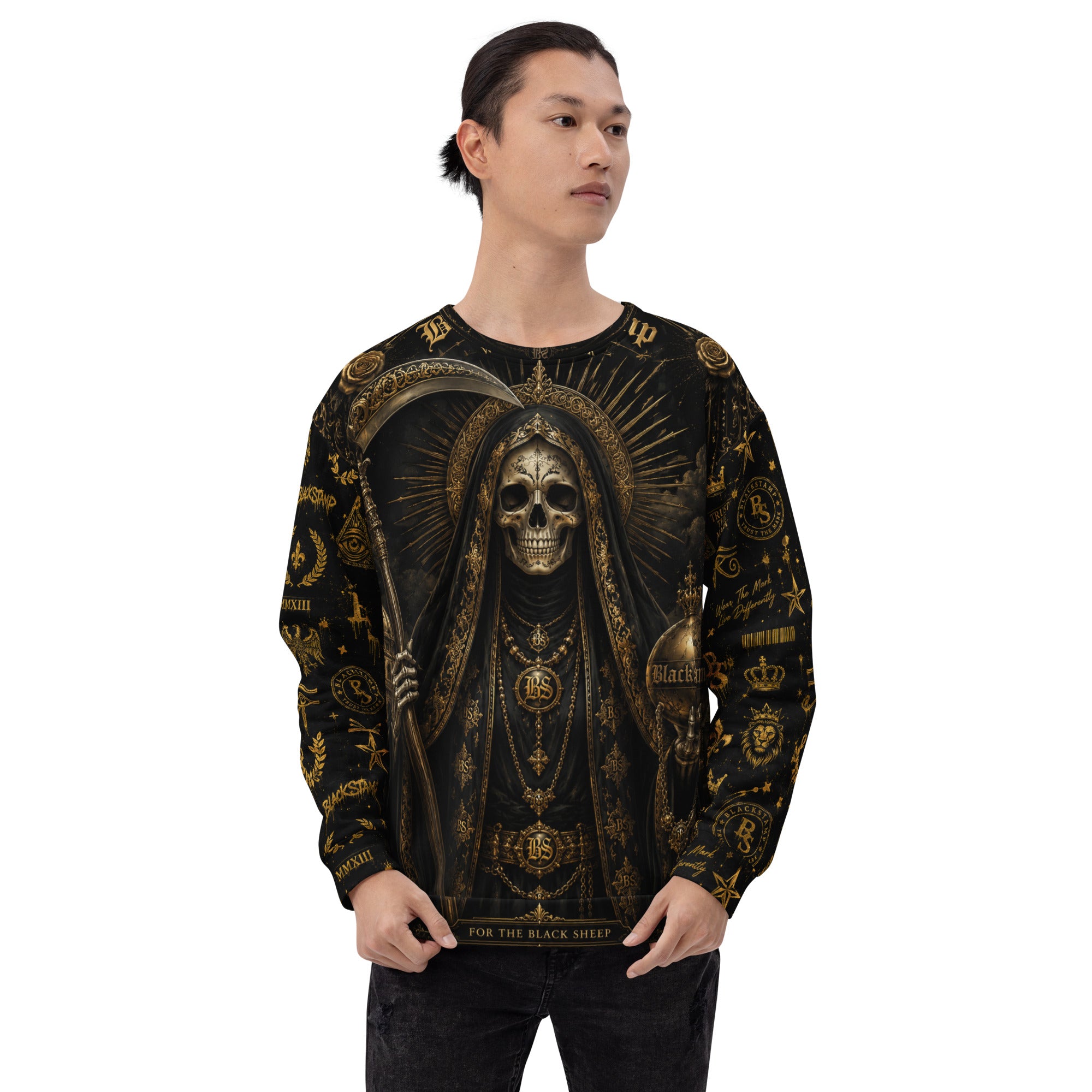 BlackStamp Santa Muerte Occult Sweatshirt premium sweatshirt, product image 5
