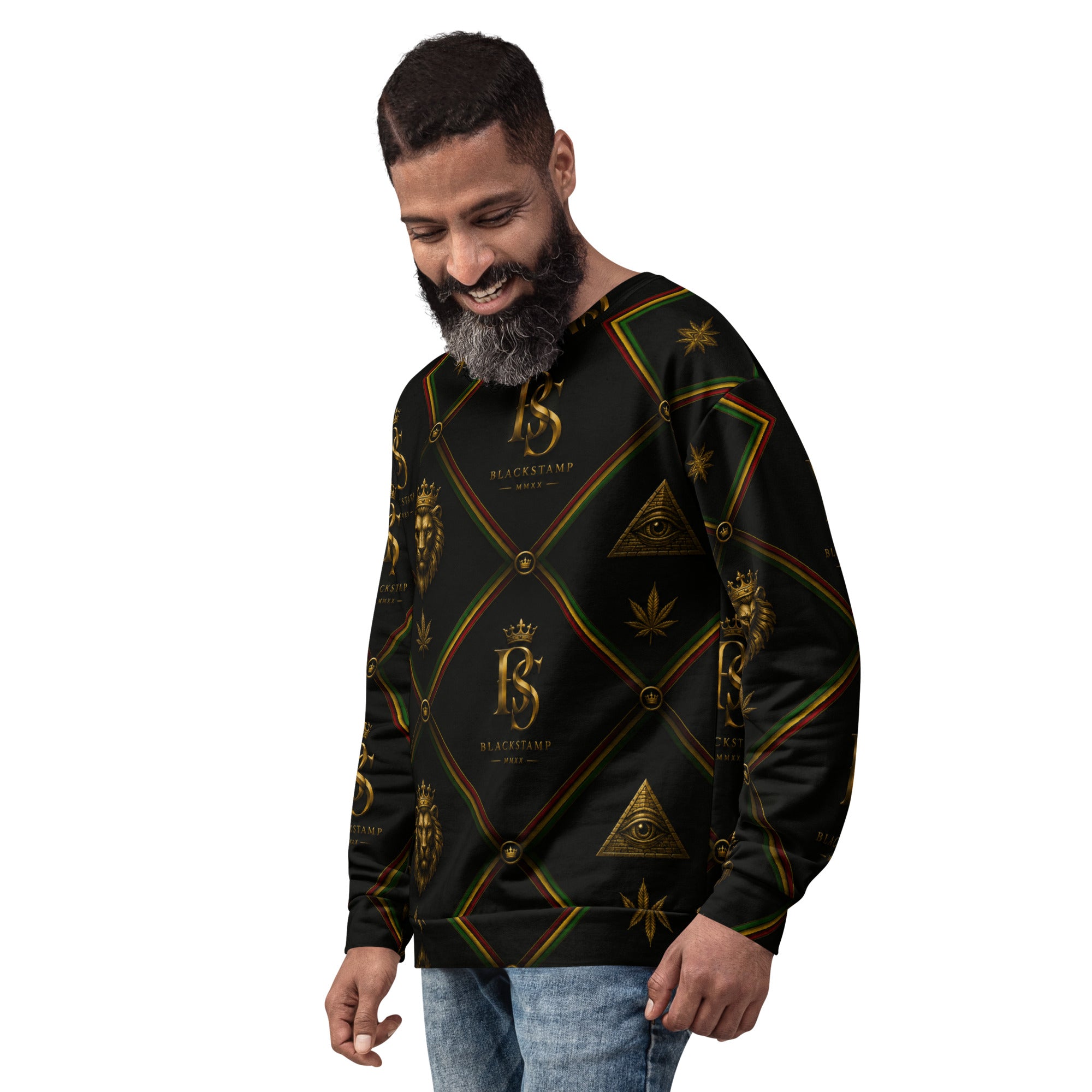 BlackStamp Rasta Lion Unisex Sweatshirt premium sweatshirt, product image 9