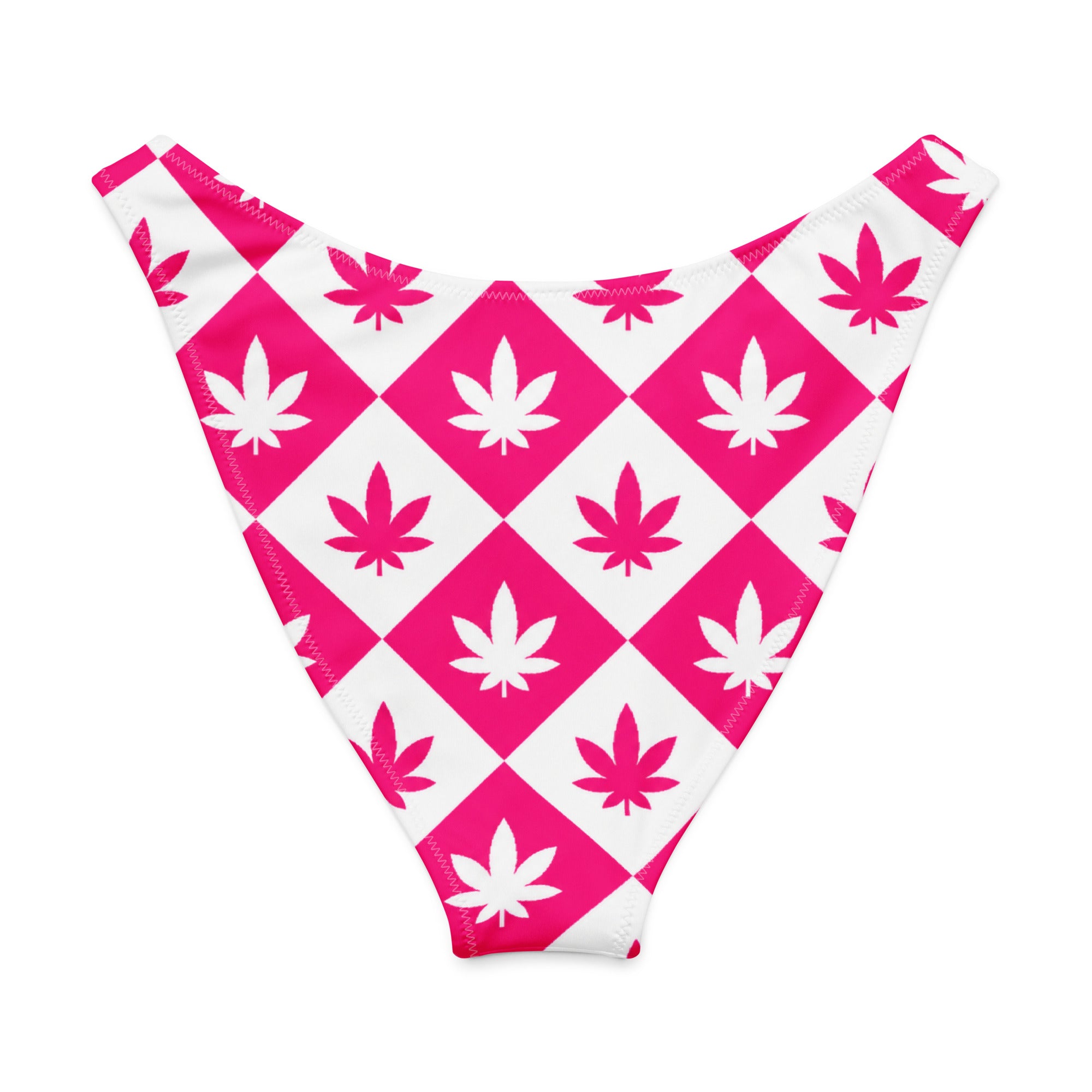 BlackStamp Weed Pattern Recycled V-cut bikini bottom designer bikini, product image 2