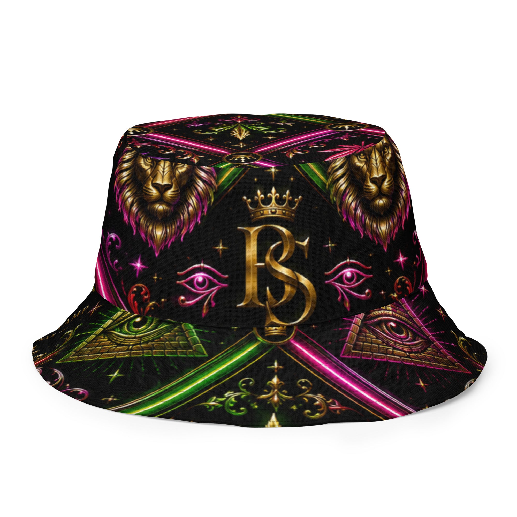 BlackStamp Rastafari Lion Reversible bucket hat designer bucket hat, product image 3