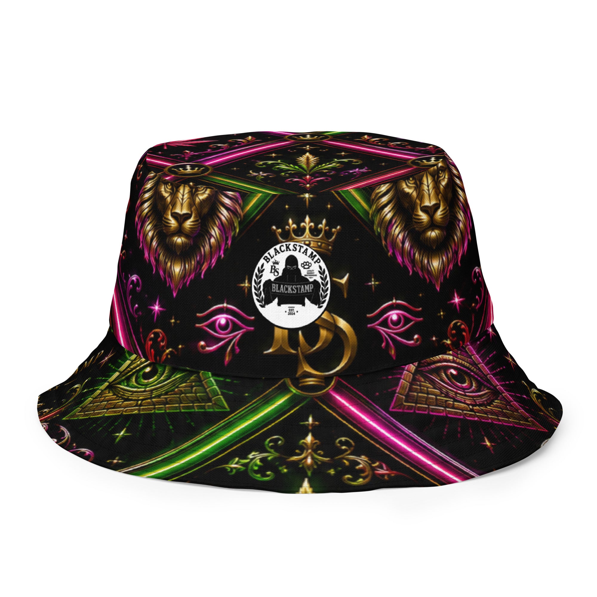BlackStamp Rastafari Lion Reversible bucket hat designer bucket hat, product image 8