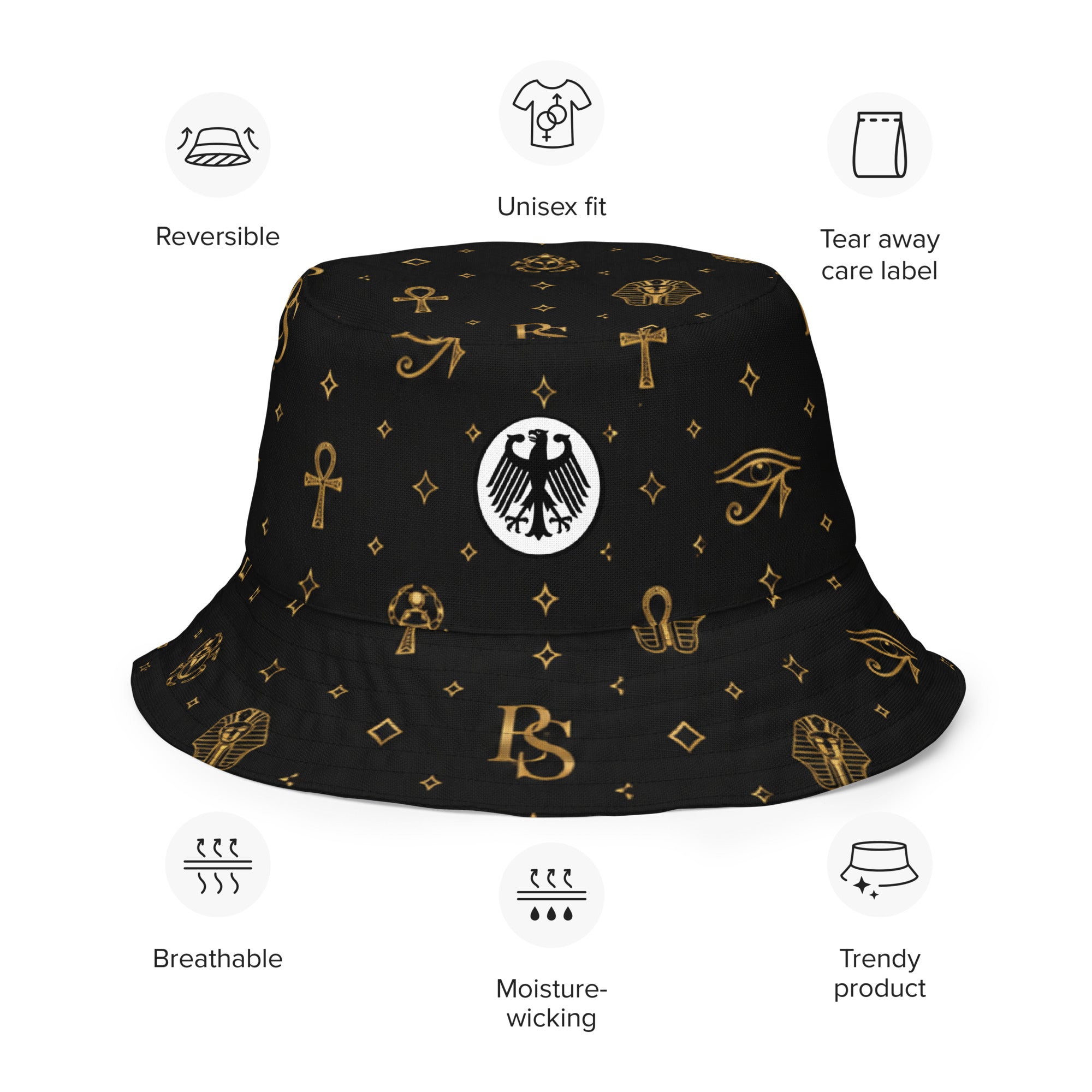 BlackStamp Gunman Reversible bucket hat designer bucket hat, product image 10