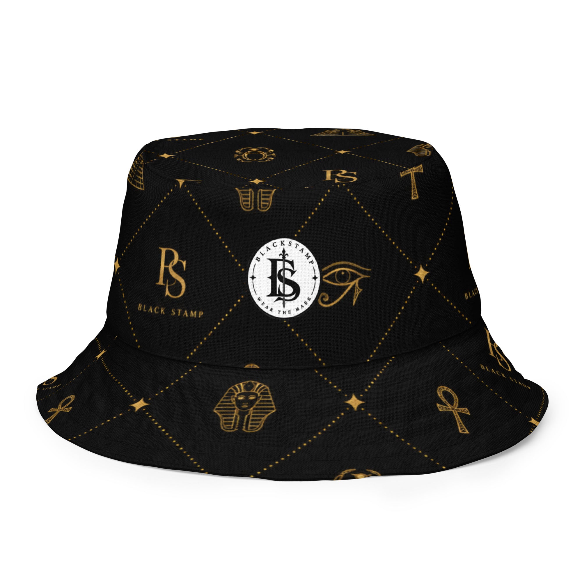 BlackStamp Egptian Mythology Occult bucket hat designer bucket hat, product image 1