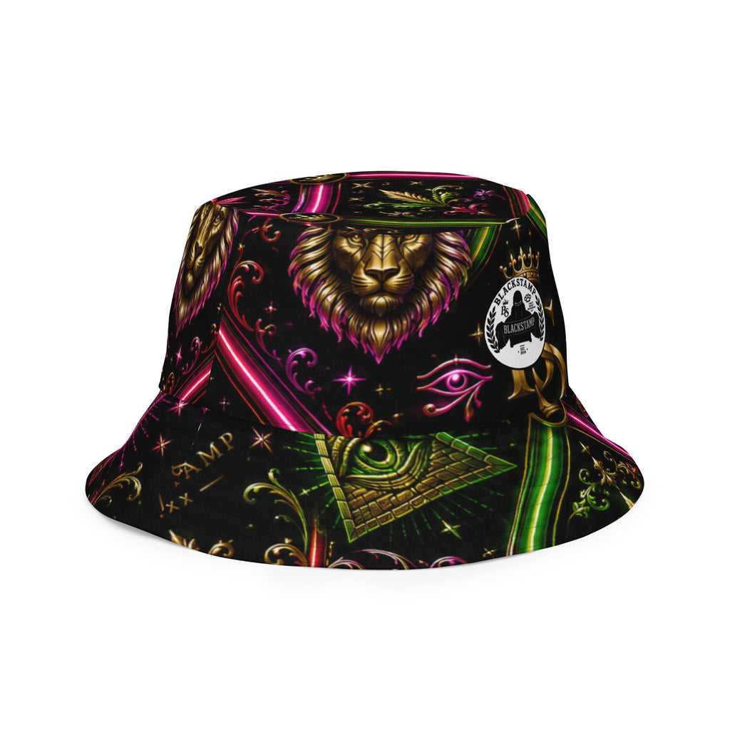 BlackStamp Rastafari Lion Reversible bucket hat designer bucket hat, product image 5