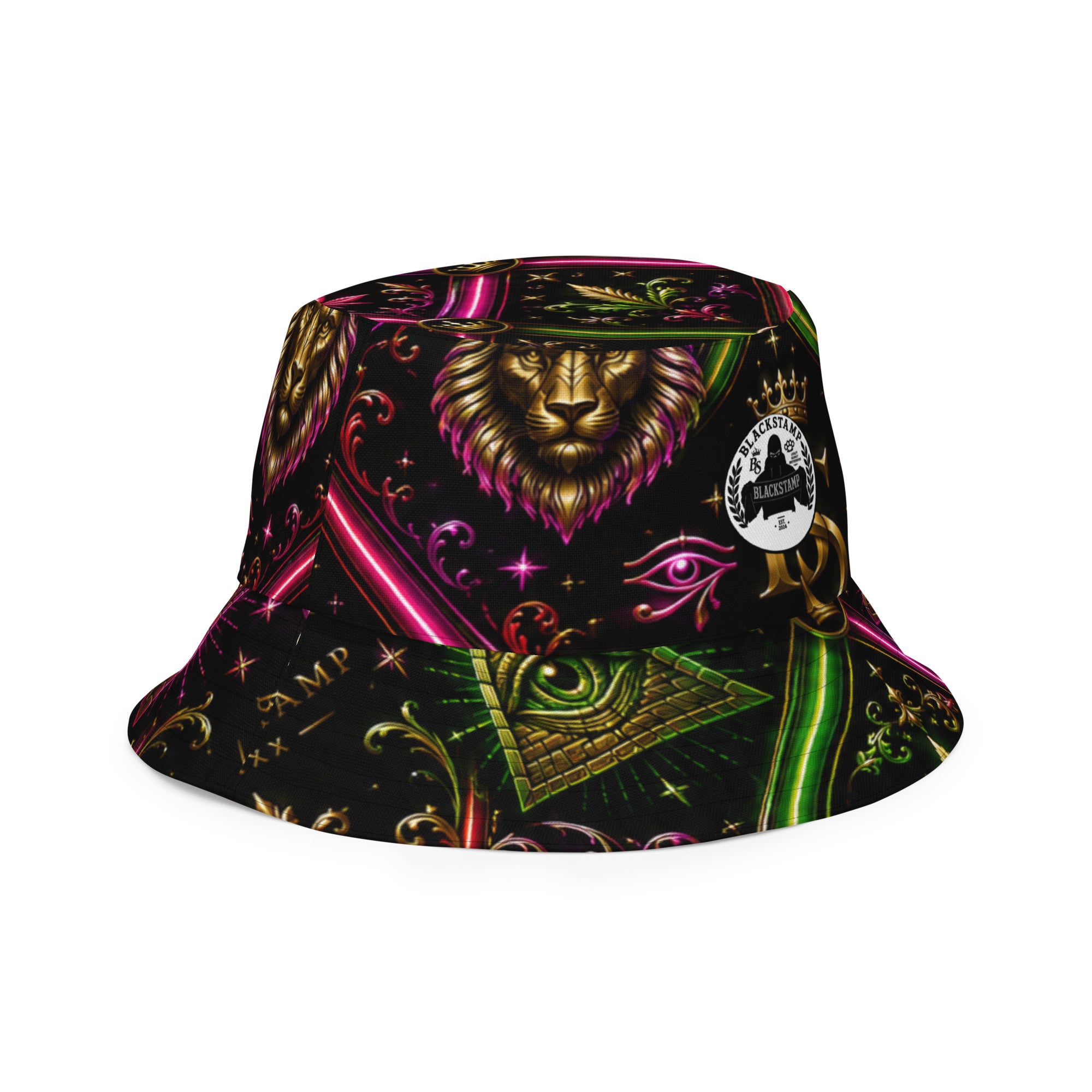 BlackStamp Rastafari Lion Reversible bucket hat designer bucket hat, product image 5