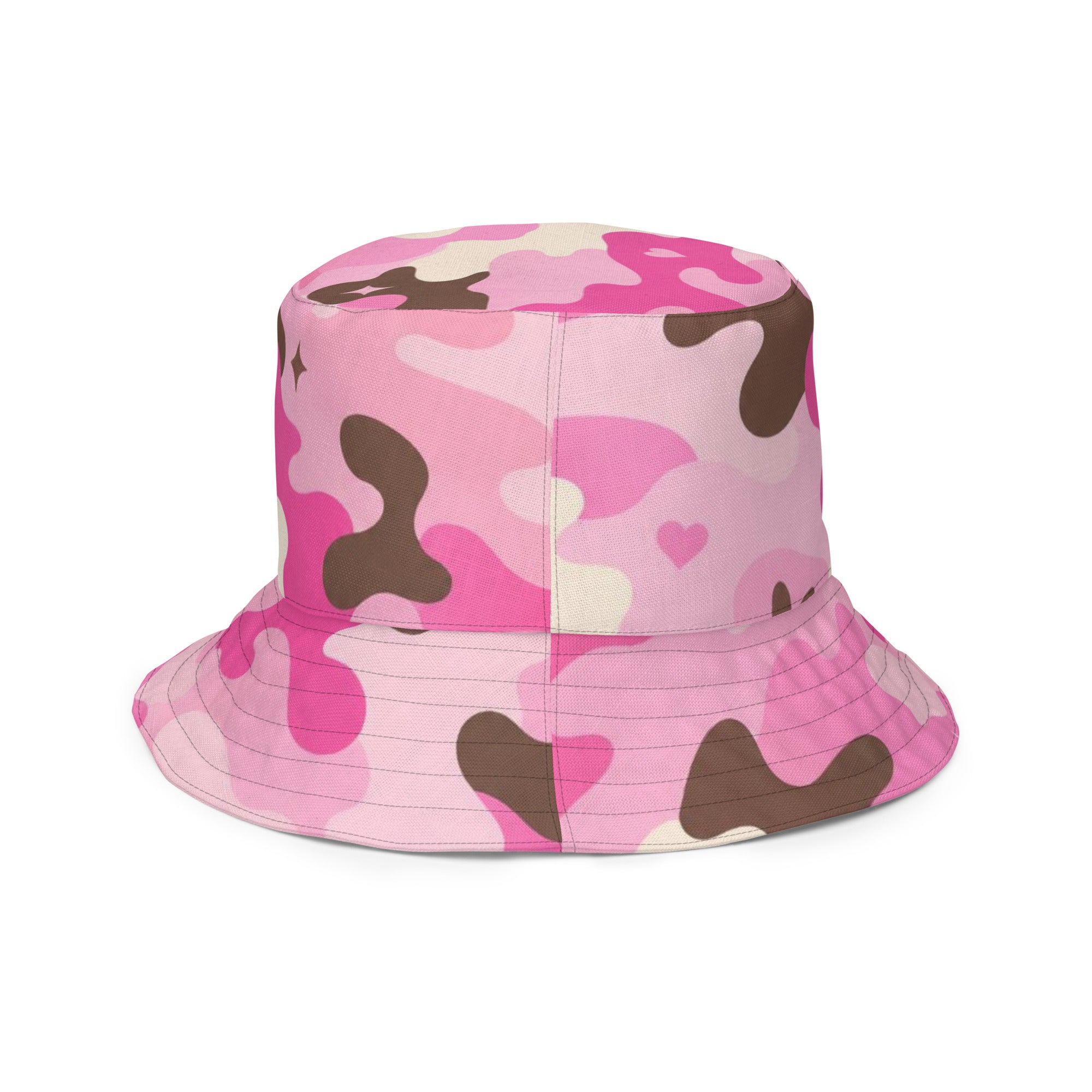 BlackStamp Pink Camouflage Reversible bucket hat designer bucket hat, product image 6