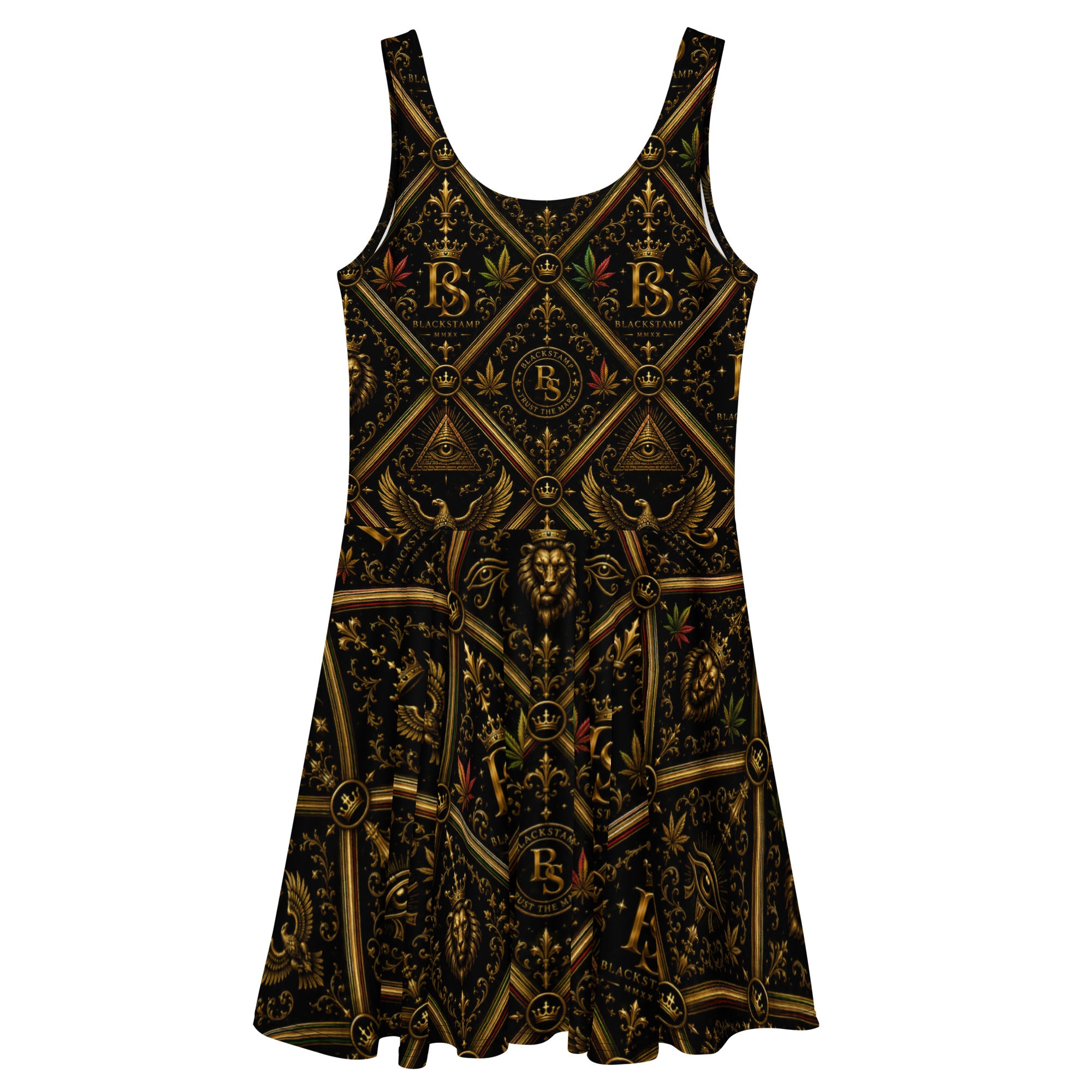 BlackStamp Ancient mythology Skater Dress statement dress, product image 3