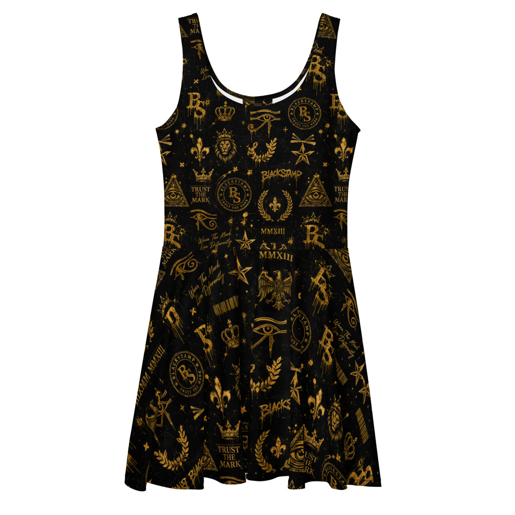BlackStamp Eye of Chorus Skater Dress statement dress, product image 1