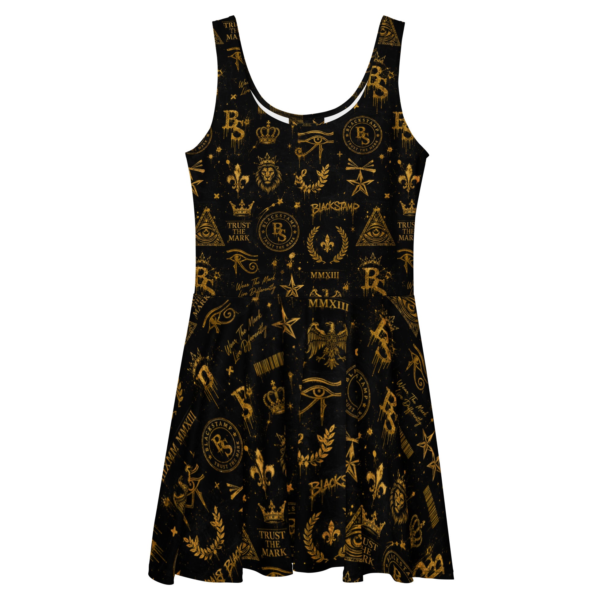 BlackStamp Eye of Chorus Skater Dress statement dress, product image 1