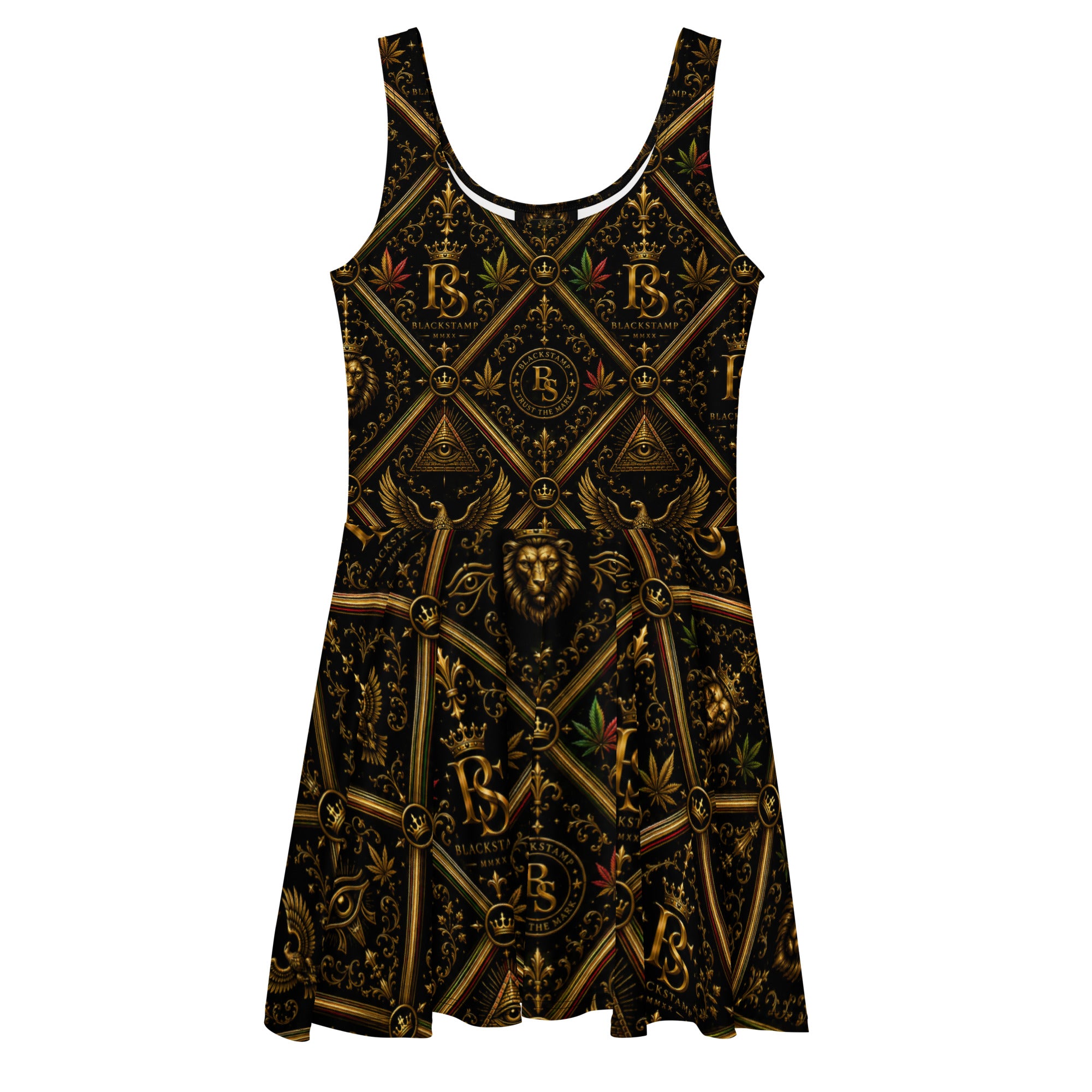 BlackStamp Ancient mythology Skater Dress statement dress, product image 2