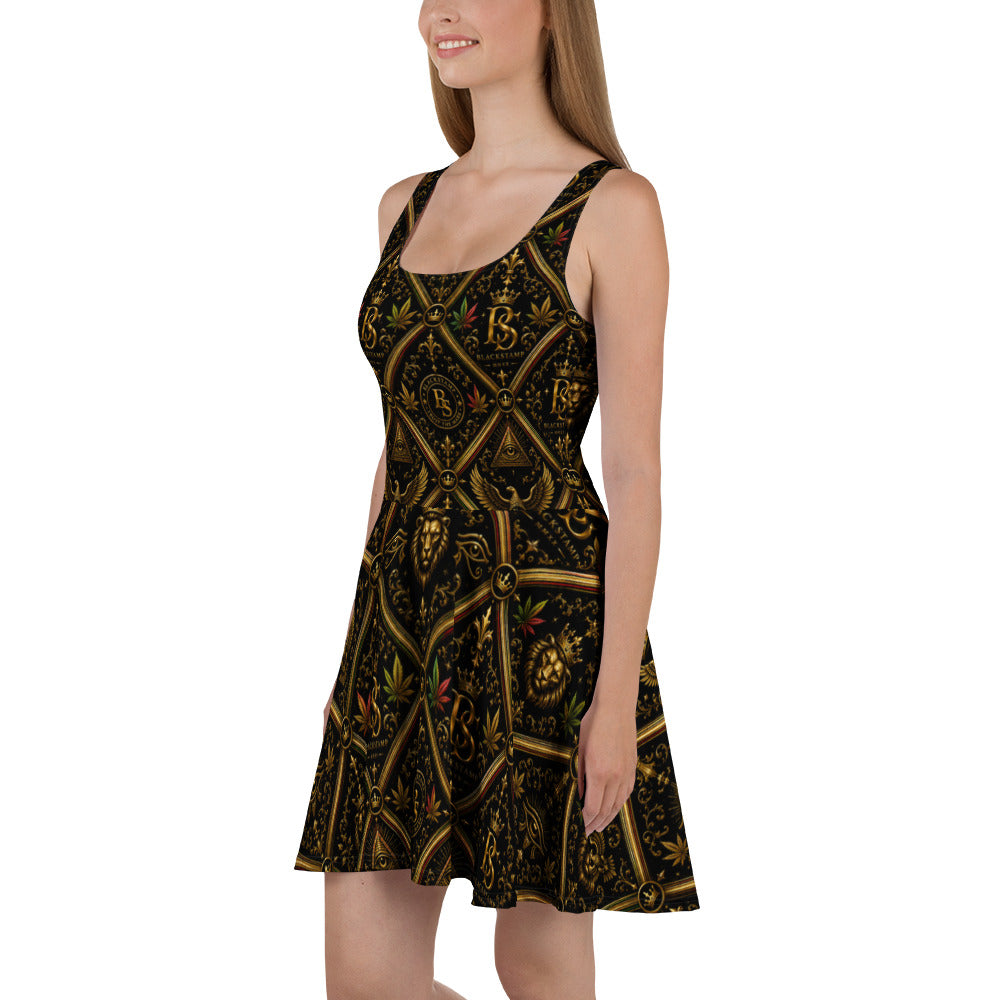 BlackStamp Ancient mythology Skater Dress statement dress, product image 1