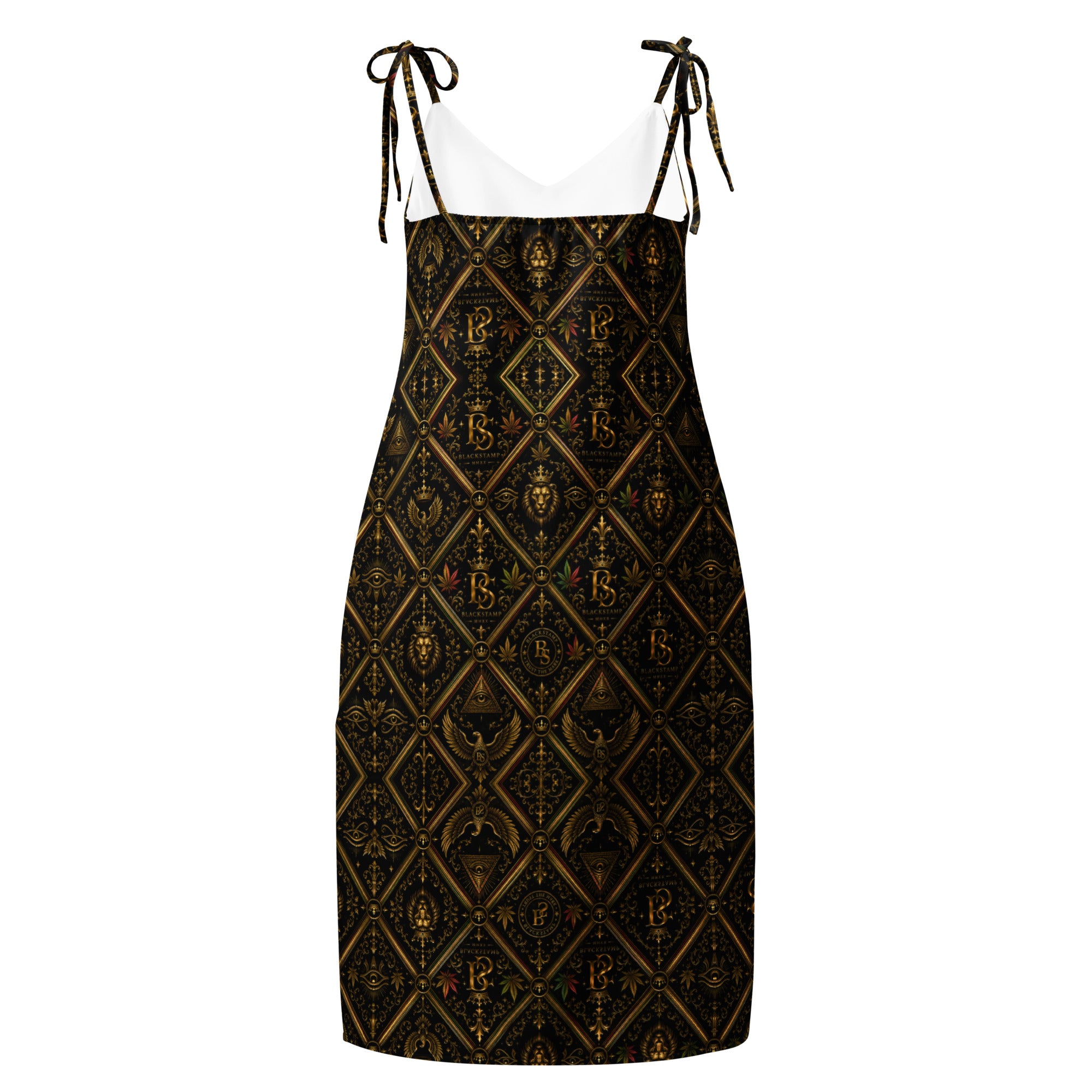 BlackStamp Ancient mythology Tie-strap midi dress statement dress, product image 2