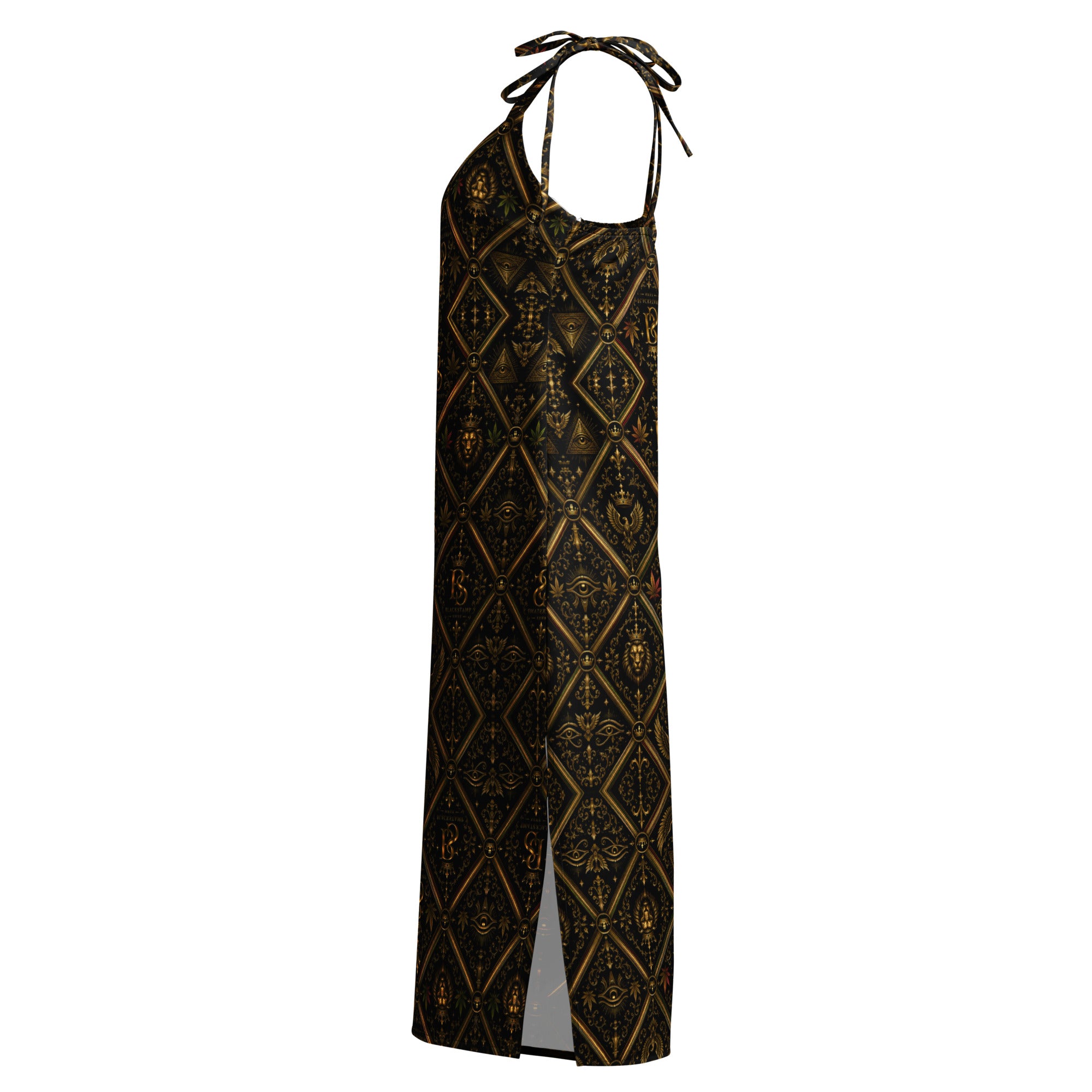 BlackStamp Ancient mythology Tie-strap midi dress statement dress, product image 3