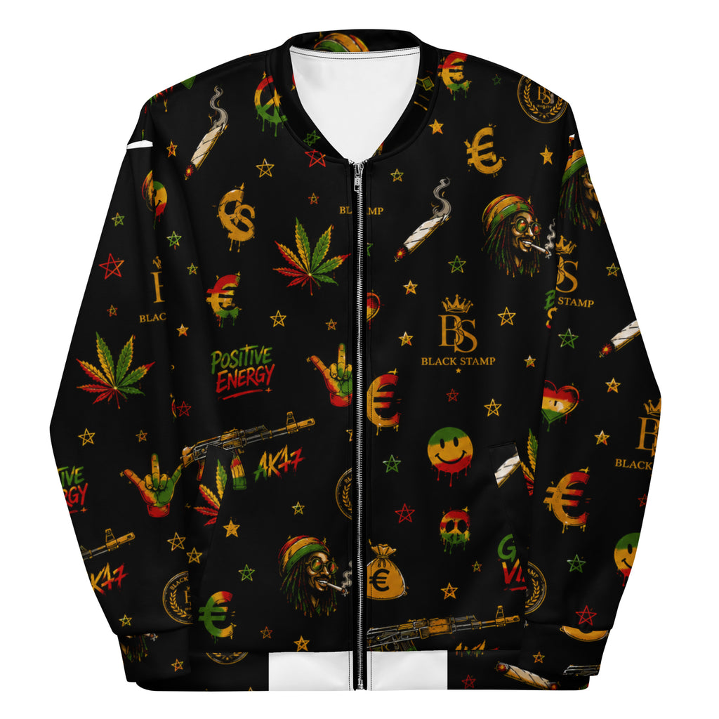 BlackStamp Rastafari Jamaica Bomber Jacket streetwear jacket, product image 1