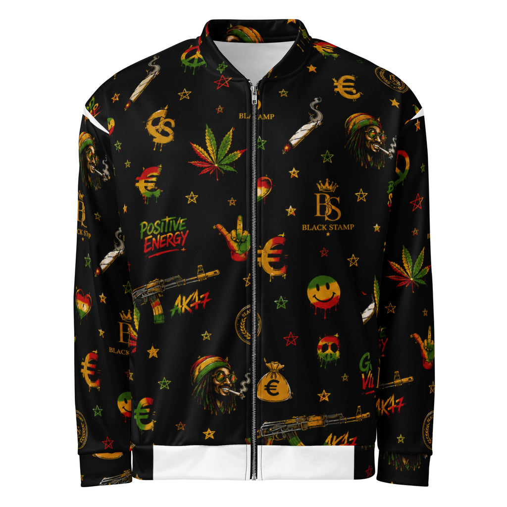 BlackStamp Rastafari Jamaica Bomber Jacket streetwear jacket, product image 2