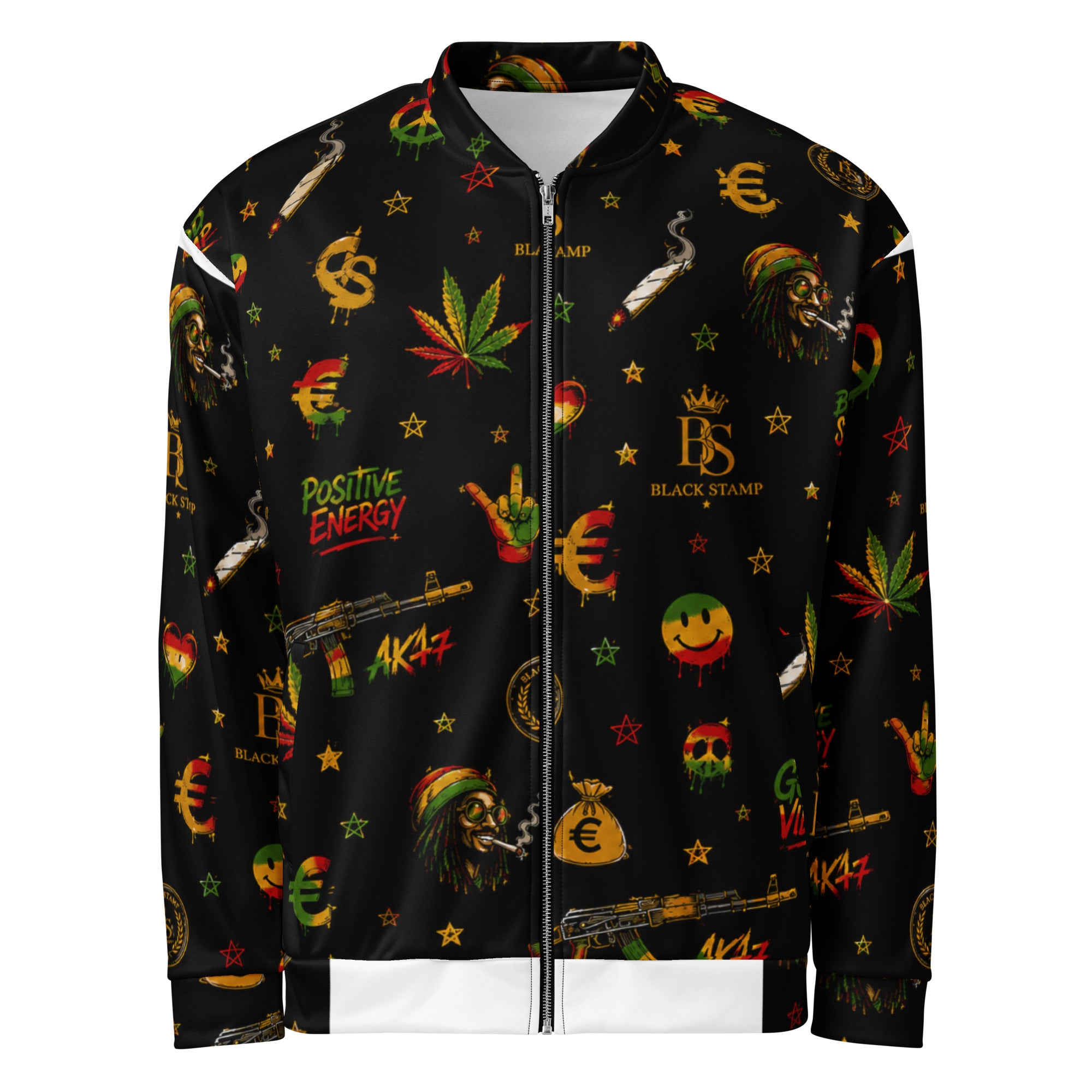 BlackStamp Rastafari Jamaica Bomber Jacket streetwear jacket, product image 2