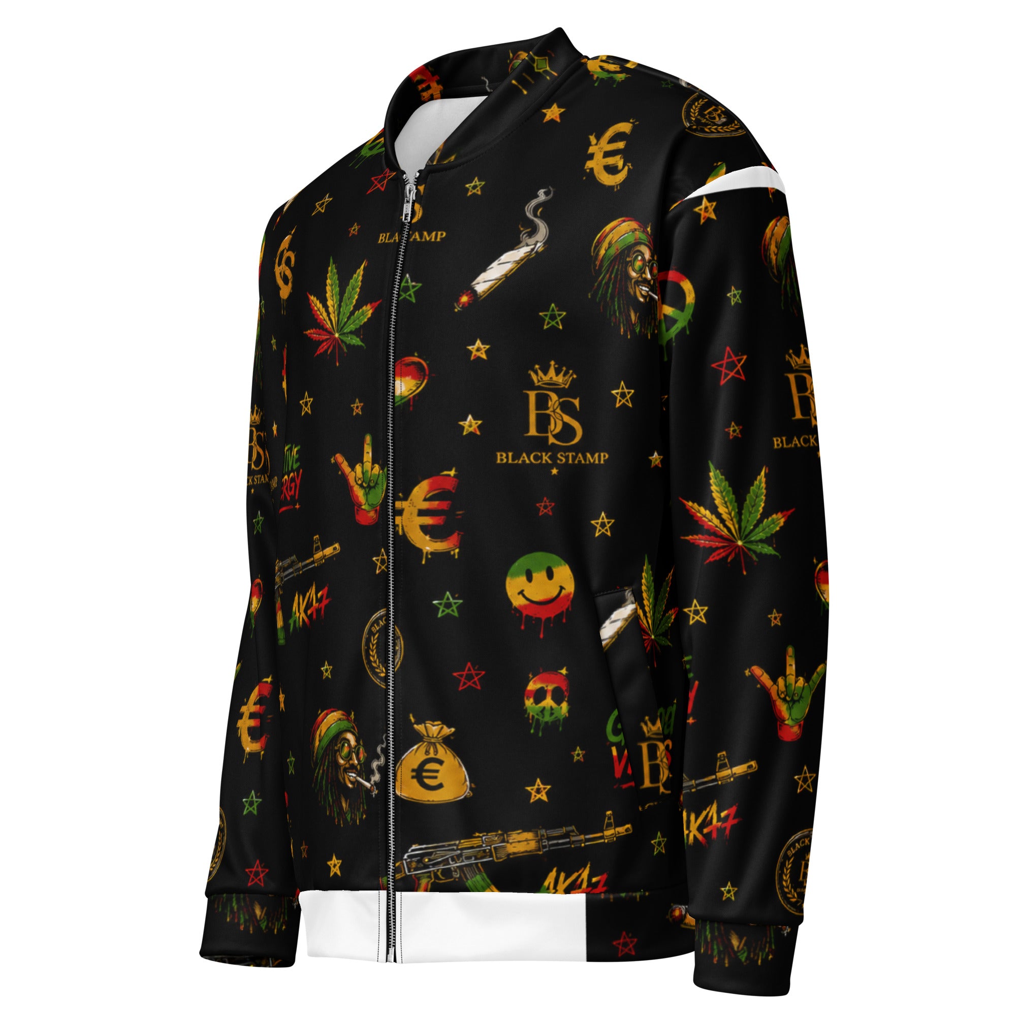 BlackStamp Rastafari Jamaica Bomber Jacket streetwear jacket, product image 4