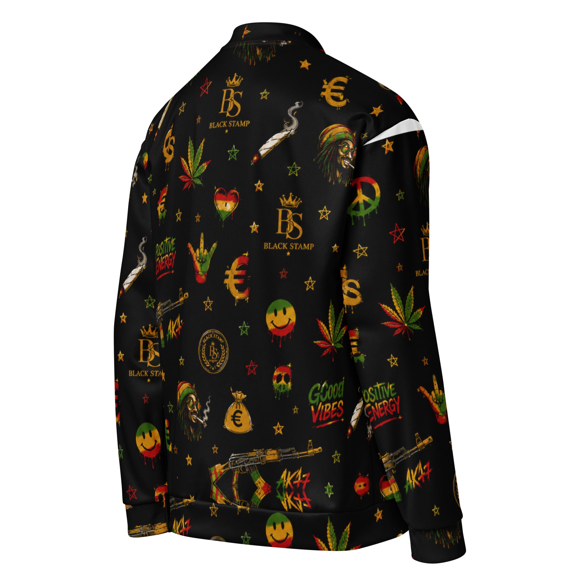 BlackStamp Rastafari Jamaica Bomber Jacket streetwear jacket, product image 5