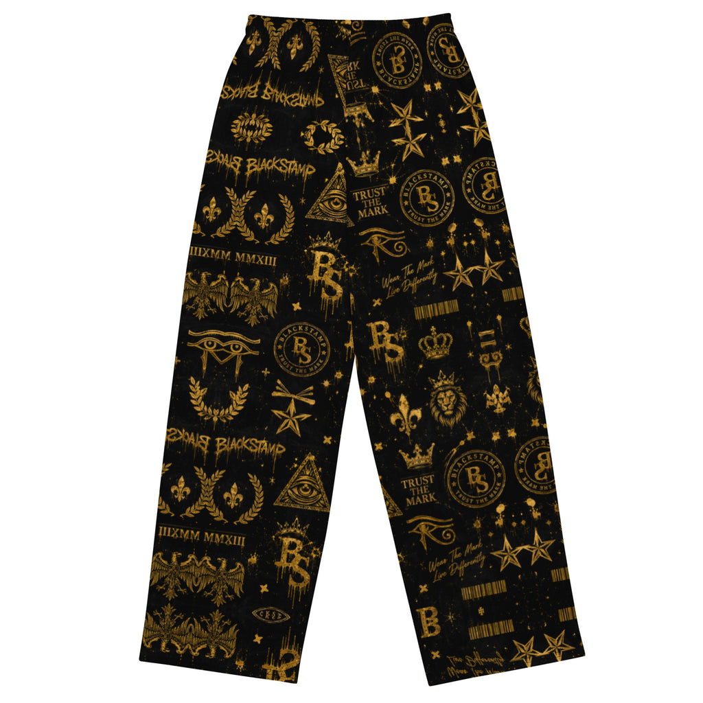 BlackStamp Eye of Chorus all-over print unisex wide-leg pants streetwear pants, product image 2